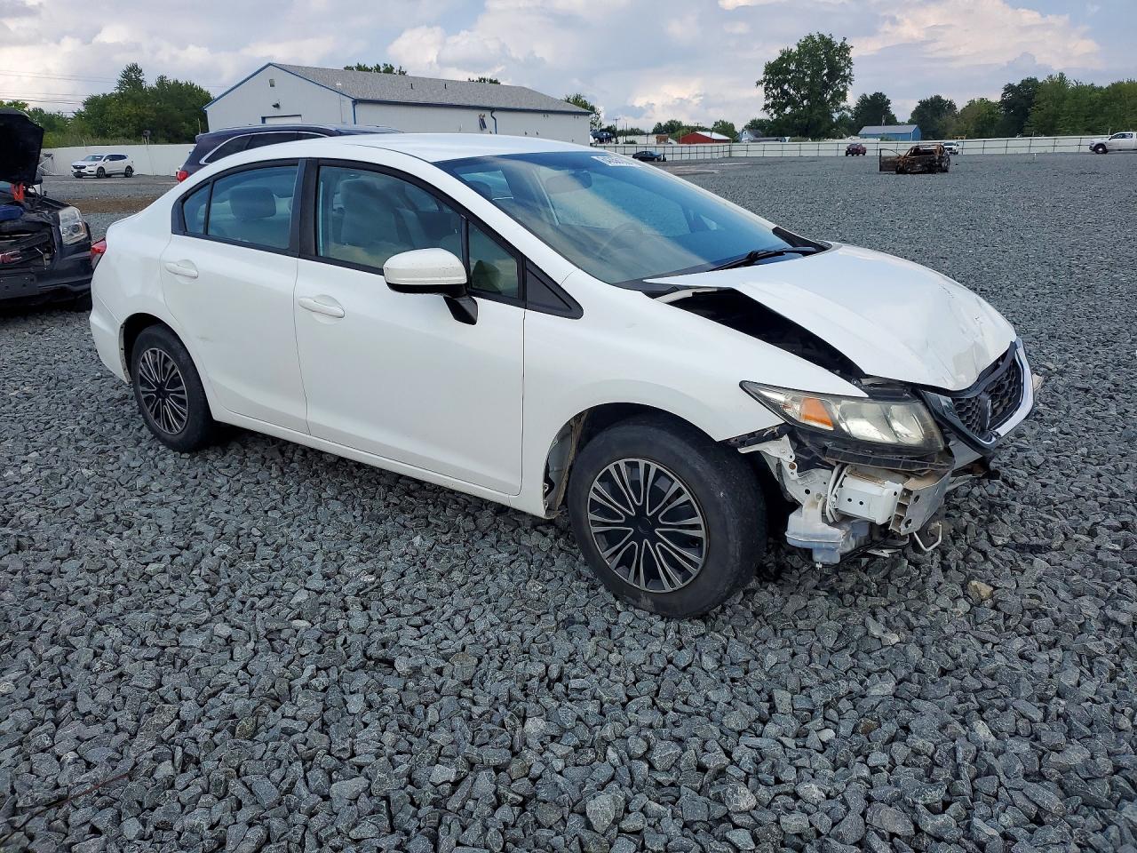 2015 Honda Civic Lx White vin: 19XFB2F50FE048262