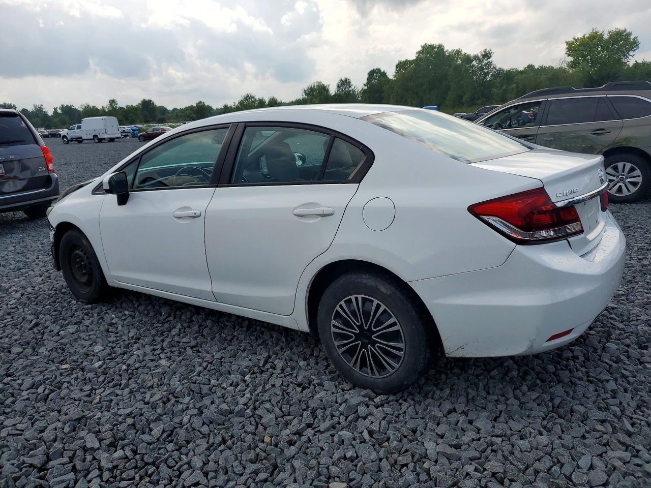 2015 Honda Civic Lx White vin: 19XFB2F50FE048262
