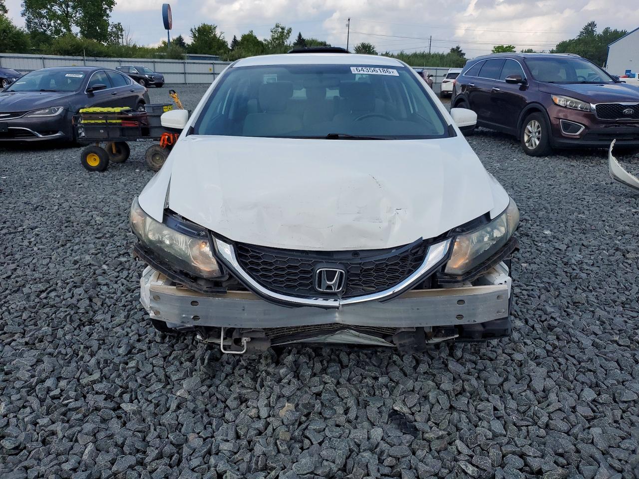 2015 Honda Civic Lx White vin: 19XFB2F50FE048262