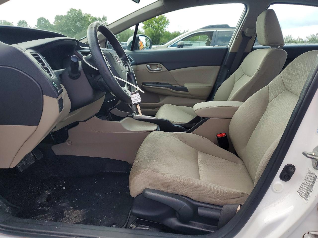 2015 Honda Civic Lx White vin: 19XFB2F50FE048262