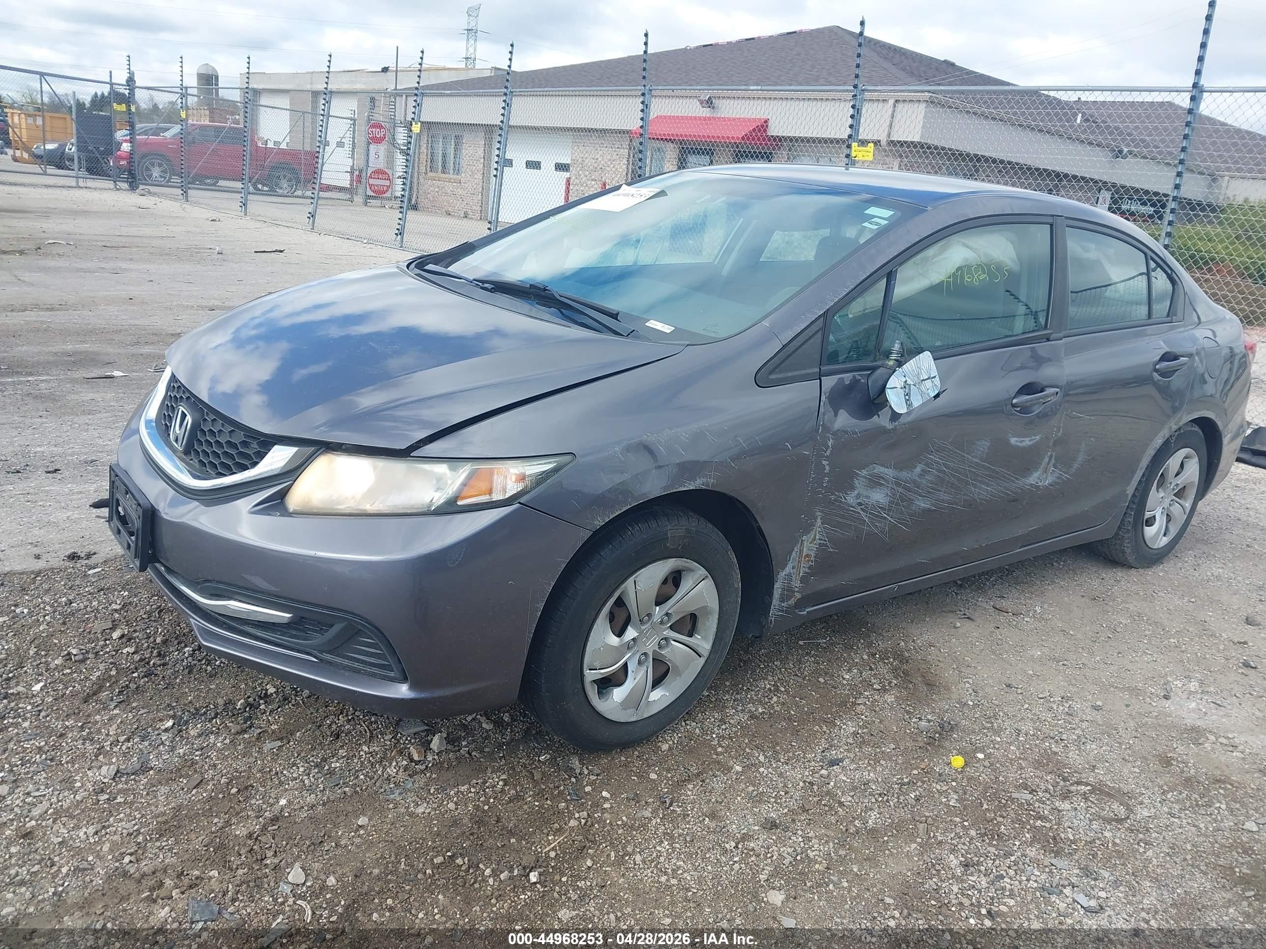 2015 Honda Civic Lx Gray vin: 19XFB2F50FE049265