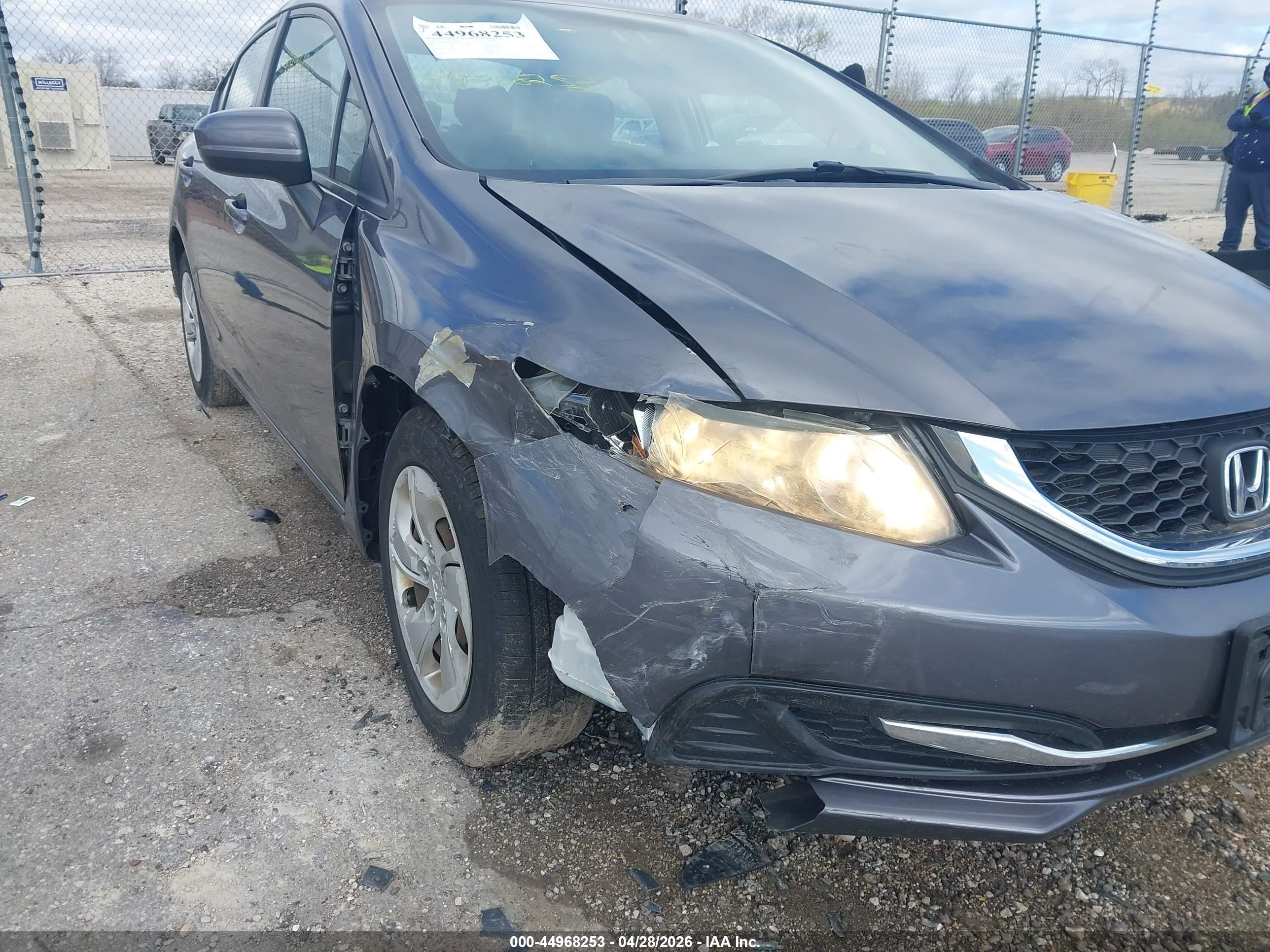 2015 Honda Civic Lx Gray vin: 19XFB2F50FE049265