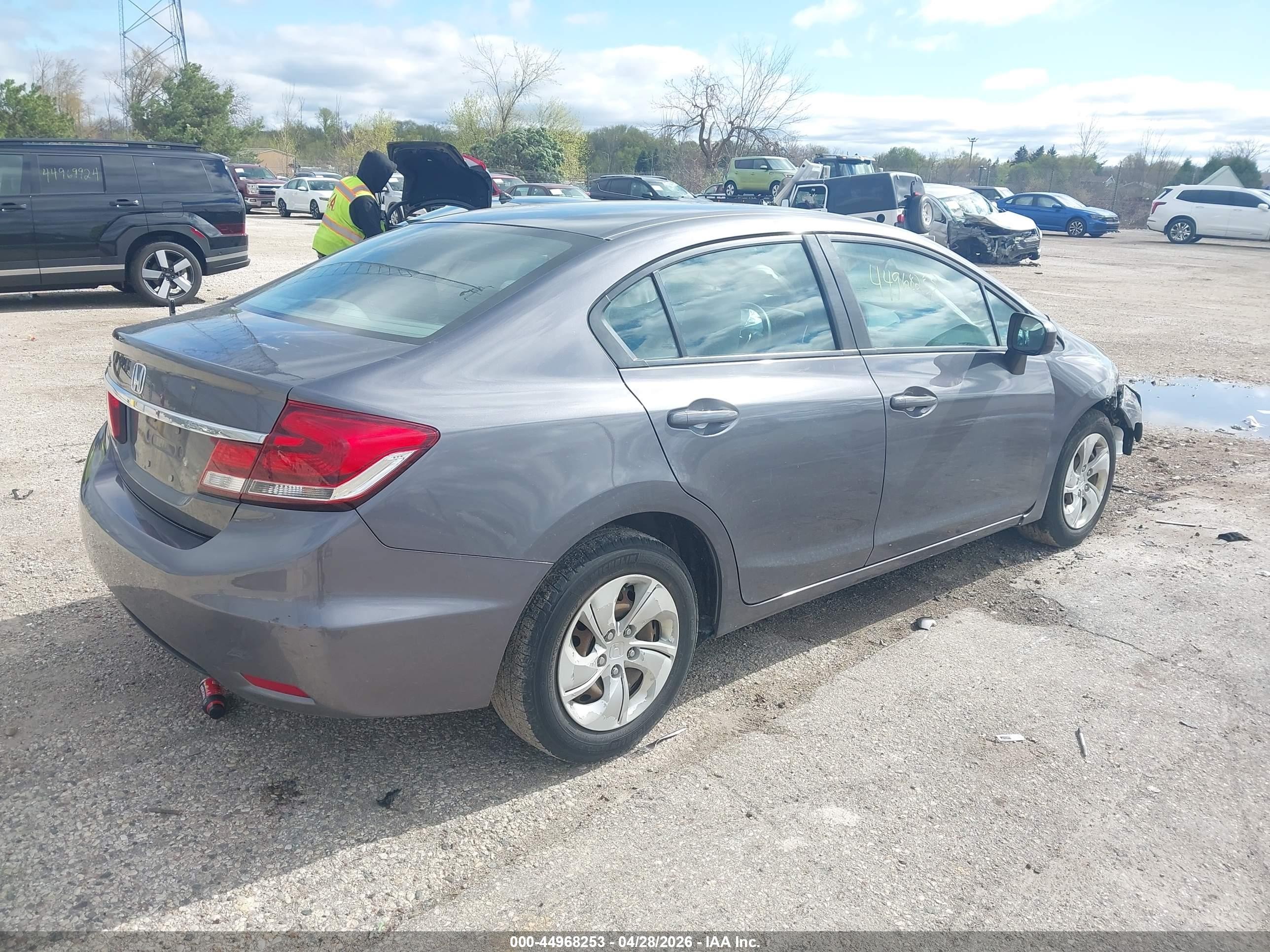 2015 Honda Civic Lx Gray vin: 19XFB2F50FE049265