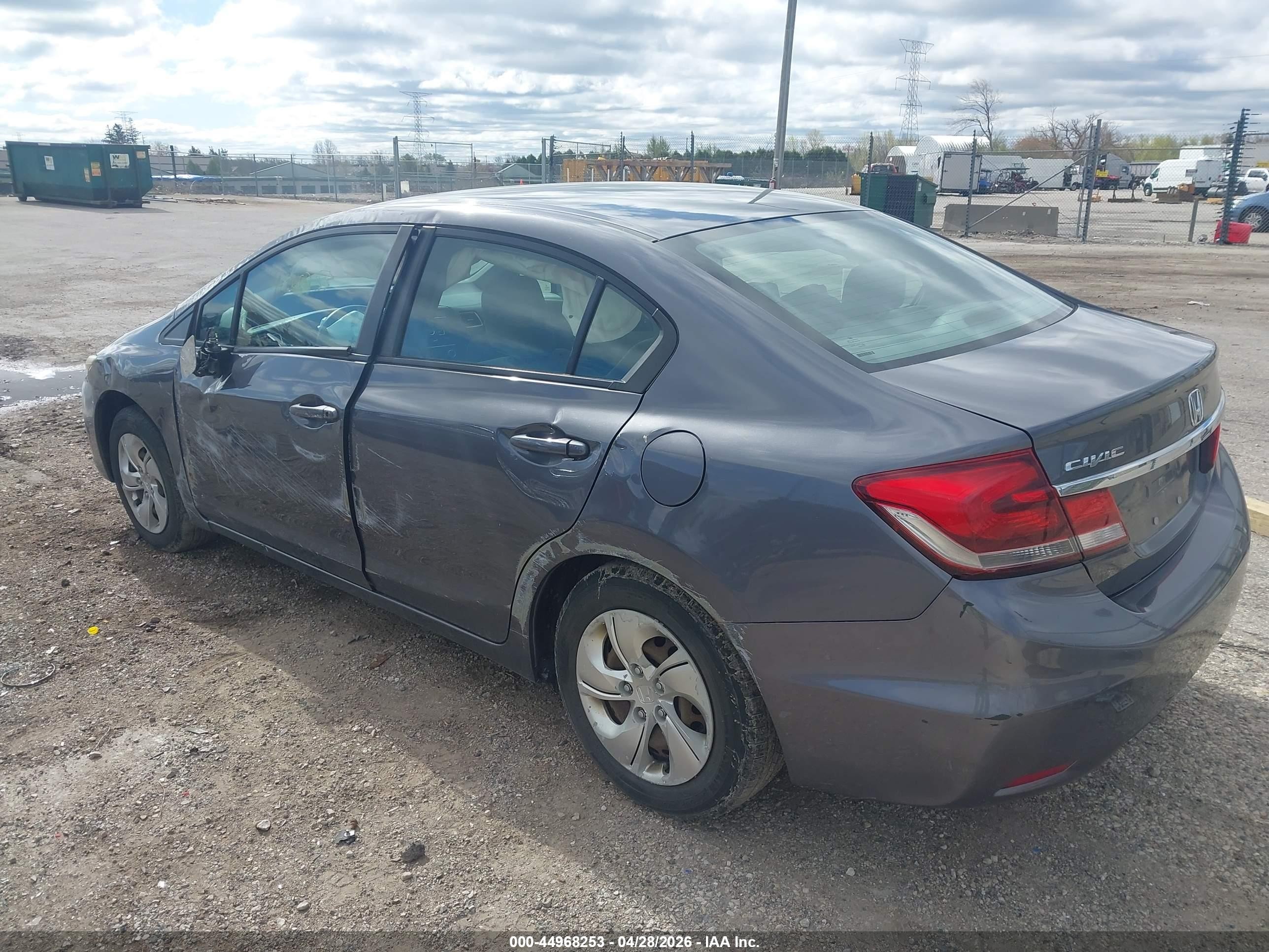 2015 Honda Civic Lx Gray vin: 19XFB2F50FE049265