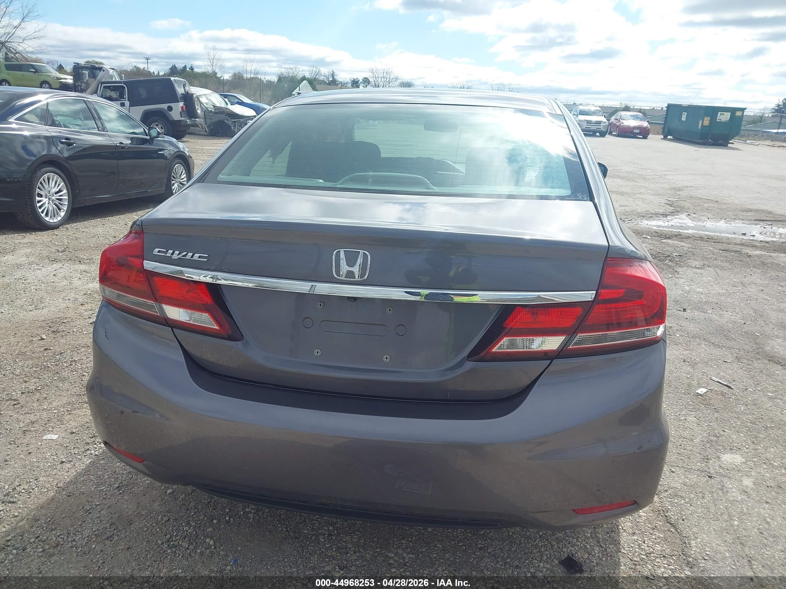 2015 Honda Civic Lx Gray vin: 19XFB2F50FE049265
