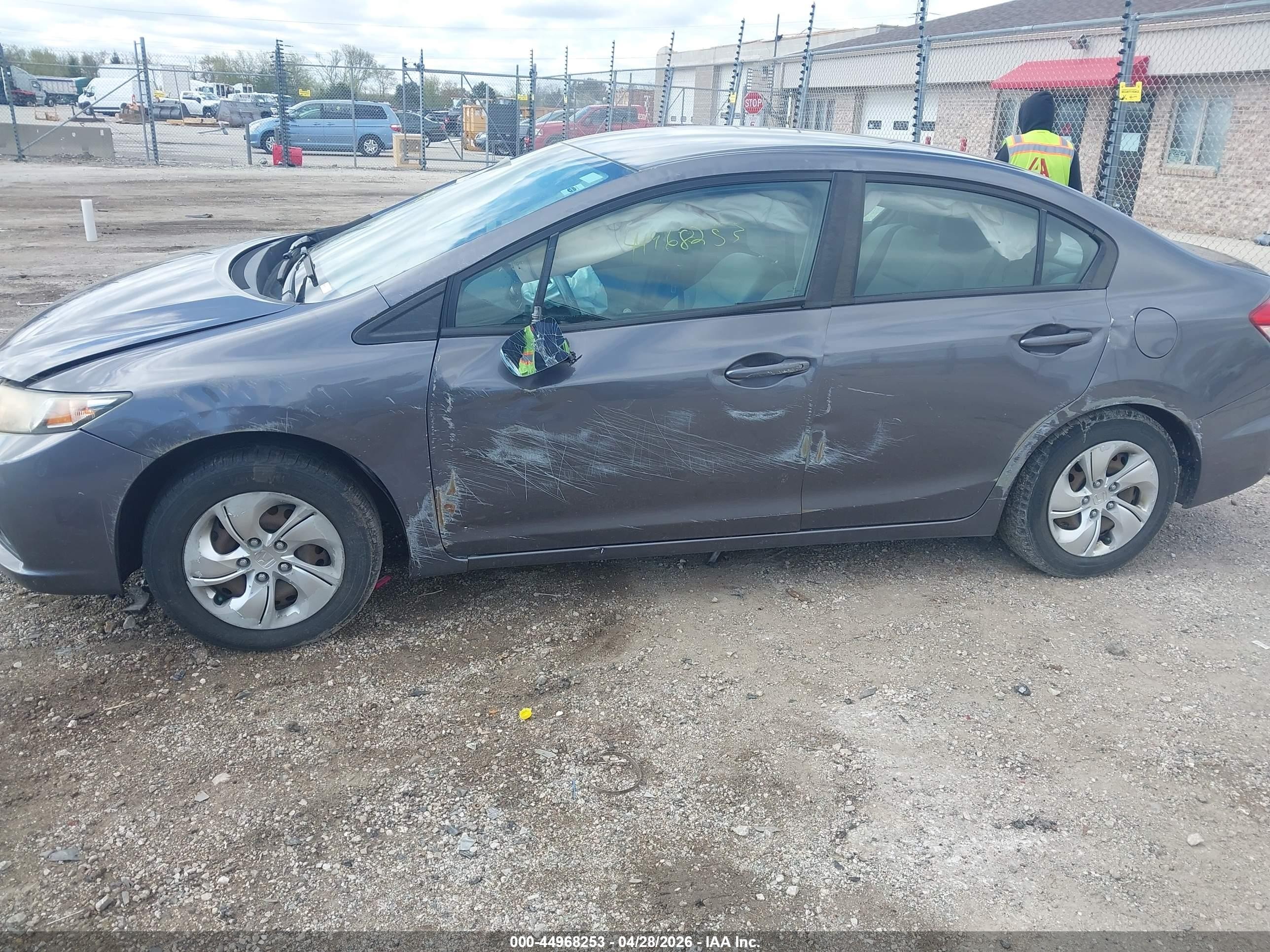 2015 Honda Civic Lx Gray vin: 19XFB2F50FE049265