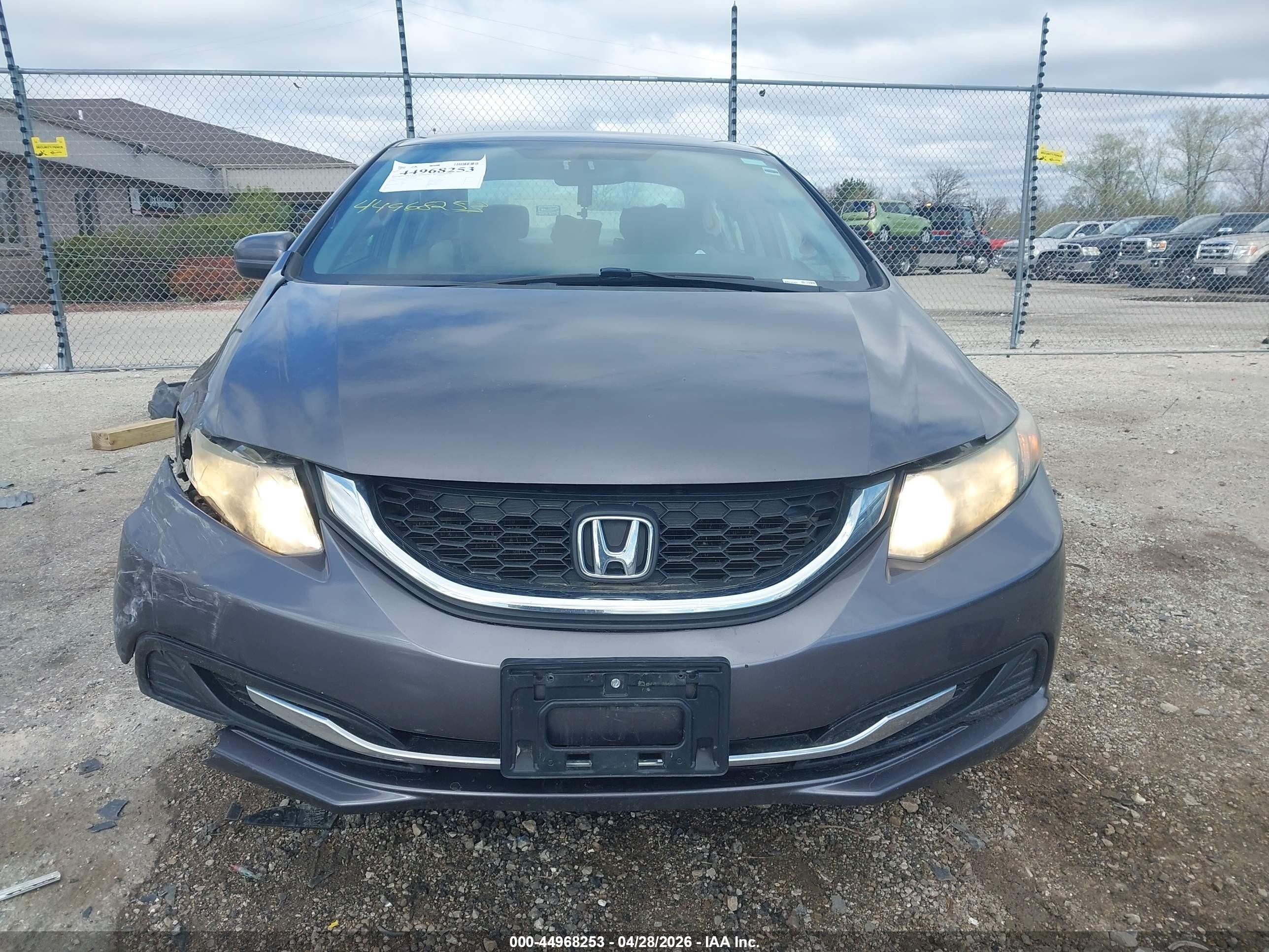 2015 Honda Civic Lx Gray vin: 19XFB2F50FE049265