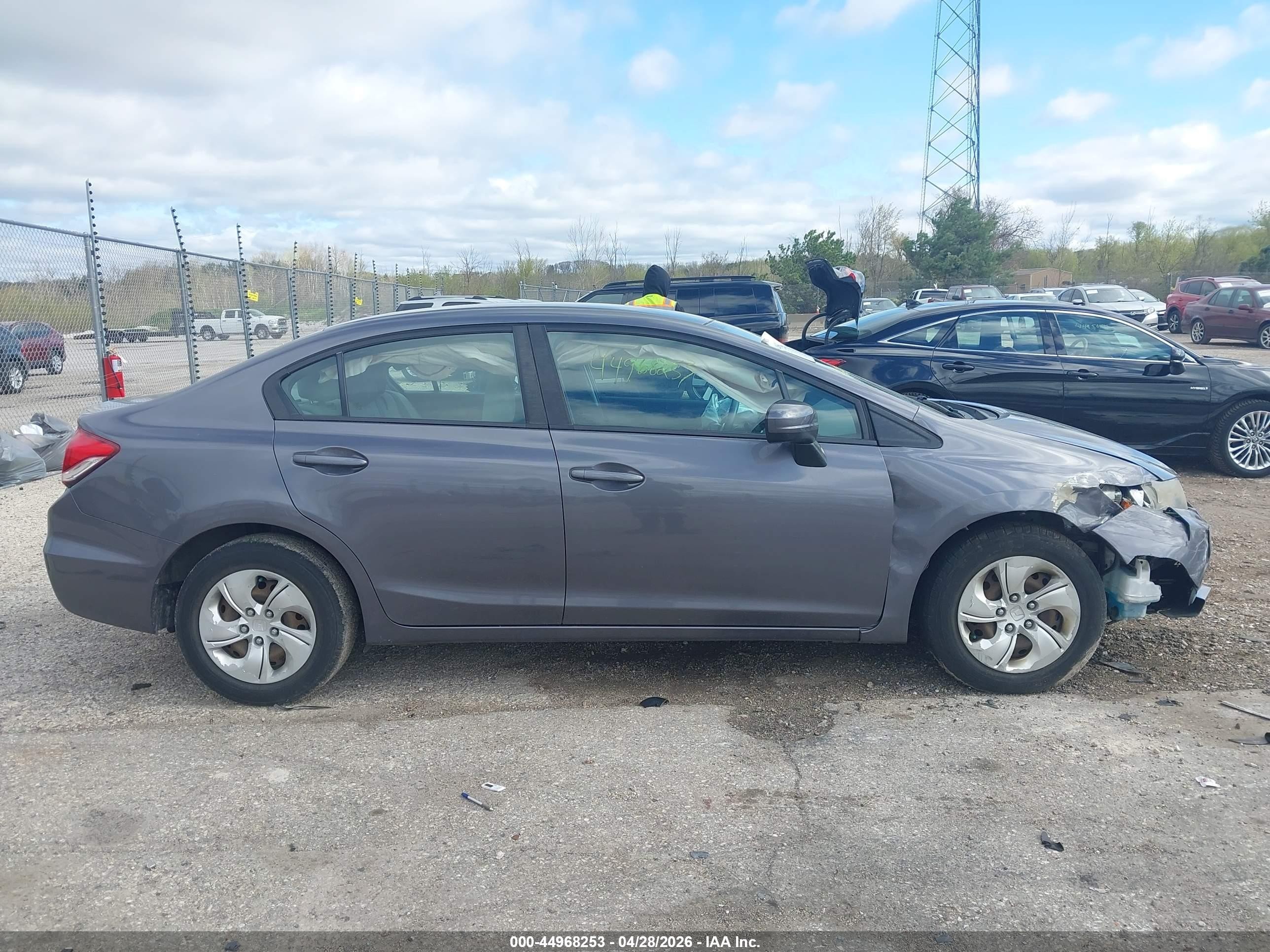 2015 Honda Civic Lx Gray vin: 19XFB2F50FE049265