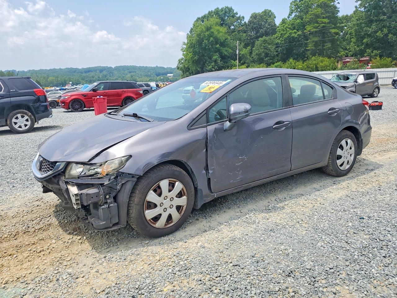 2015 Honda Civic Lx Gray vin: 19XFB2F50FE051520