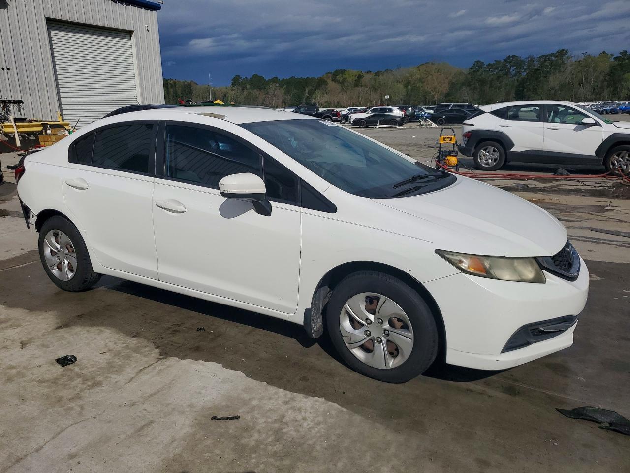 2015 Honda Civic Lx White vin: 19XFB2F50FE051596