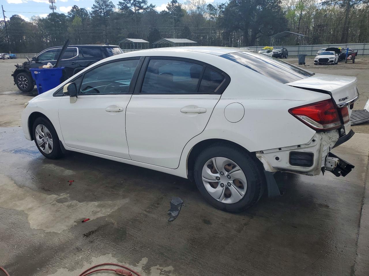 2015 Honda Civic Lx White vin: 19XFB2F50FE051596