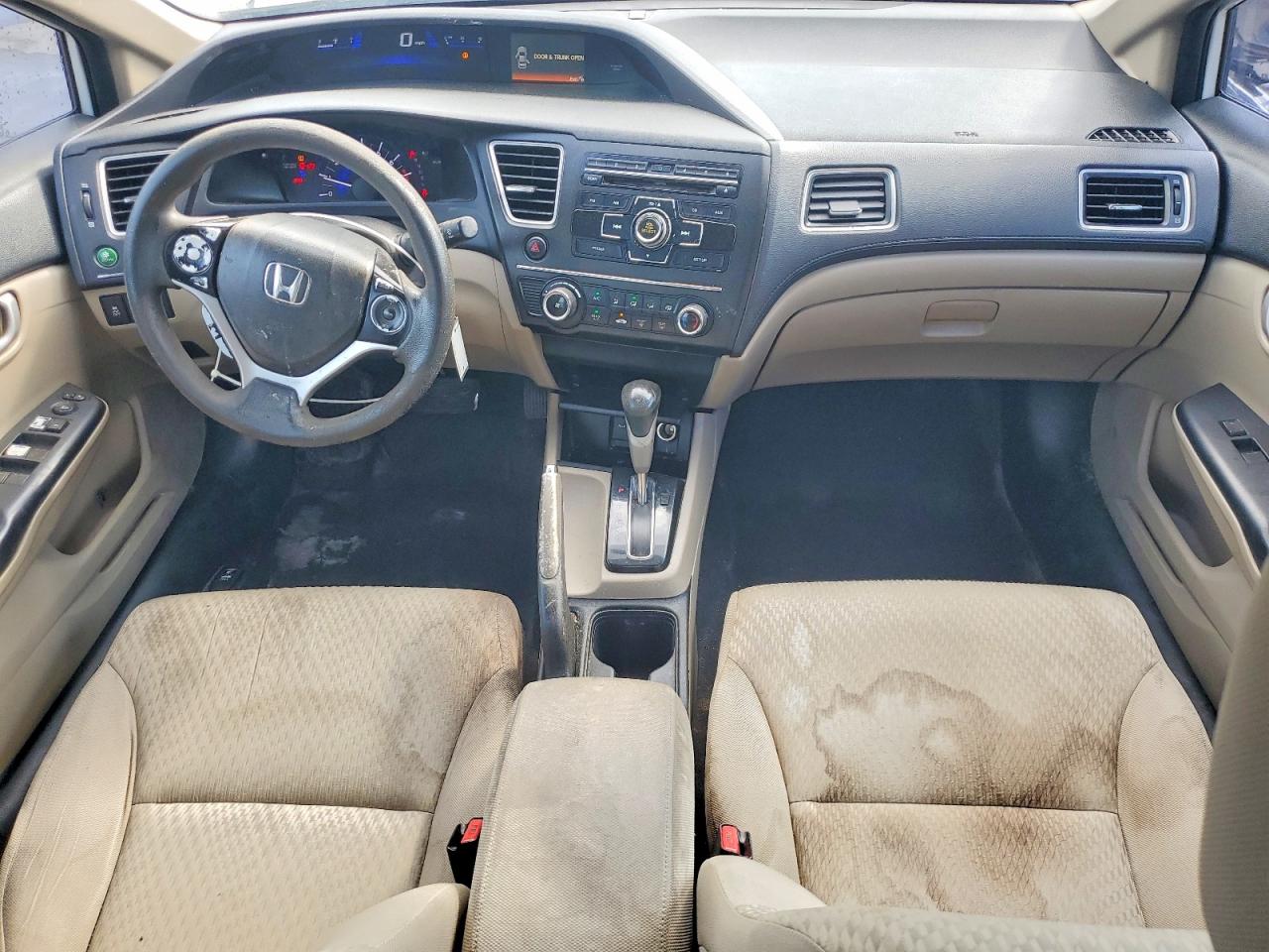 2015 Honda Civic Lx White vin: 19XFB2F50FE051596