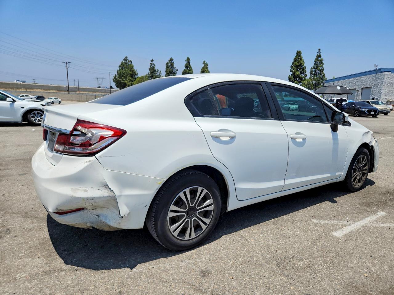 2015 Honda Civic Lx White vin: 19XFB2F50FE058242