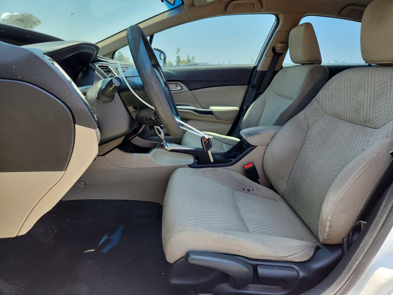 2015 Honda Civic Lx White vin: 19XFB2F50FE058242