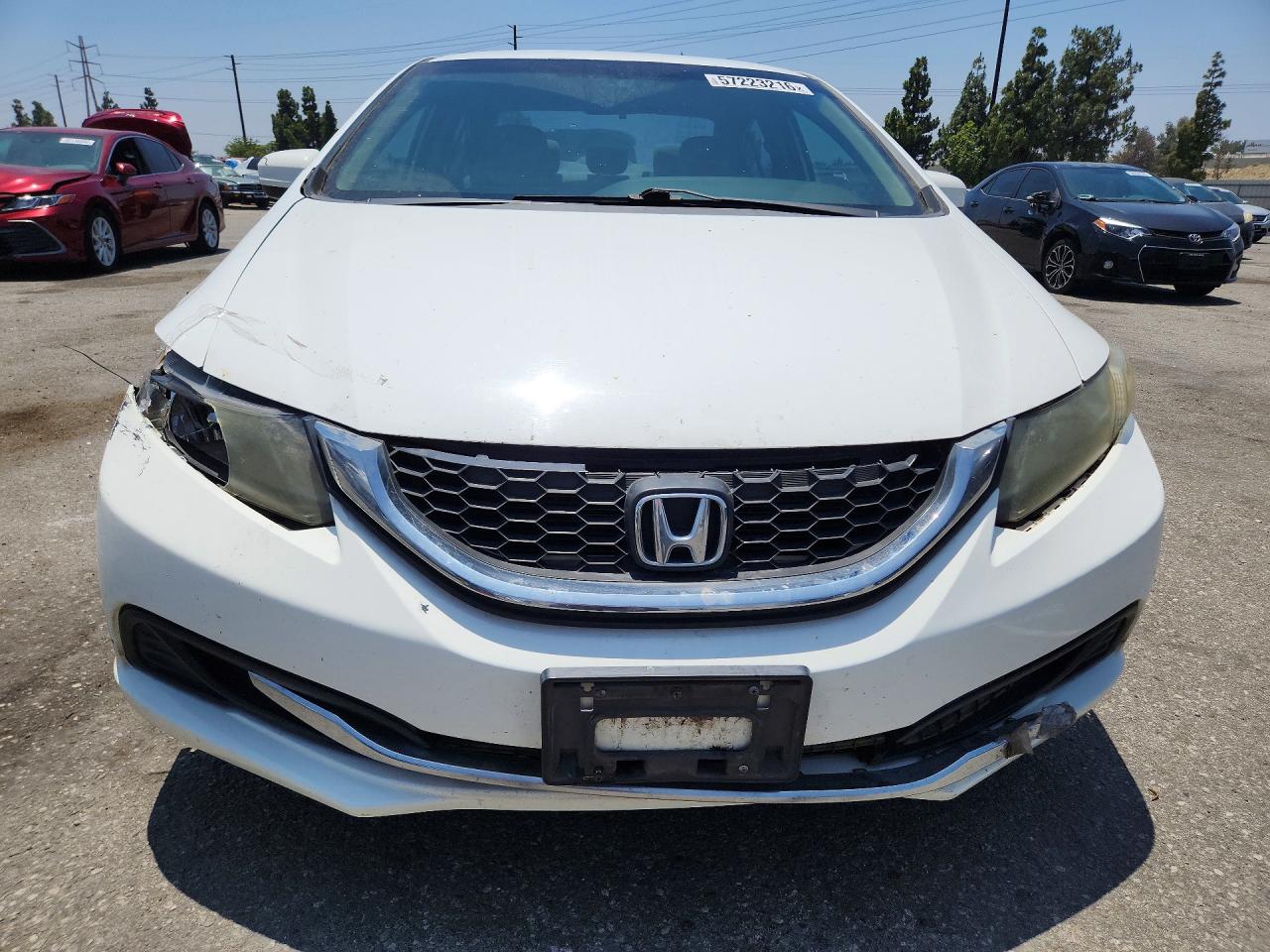 2015 Honda Civic Lx White vin: 19XFB2F50FE058242