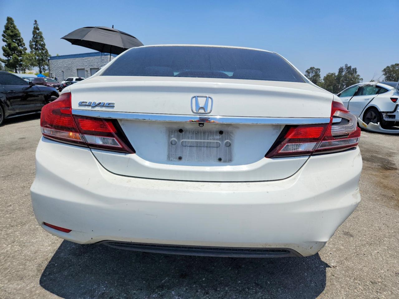2015 Honda Civic Lx White vin: 19XFB2F50FE058242