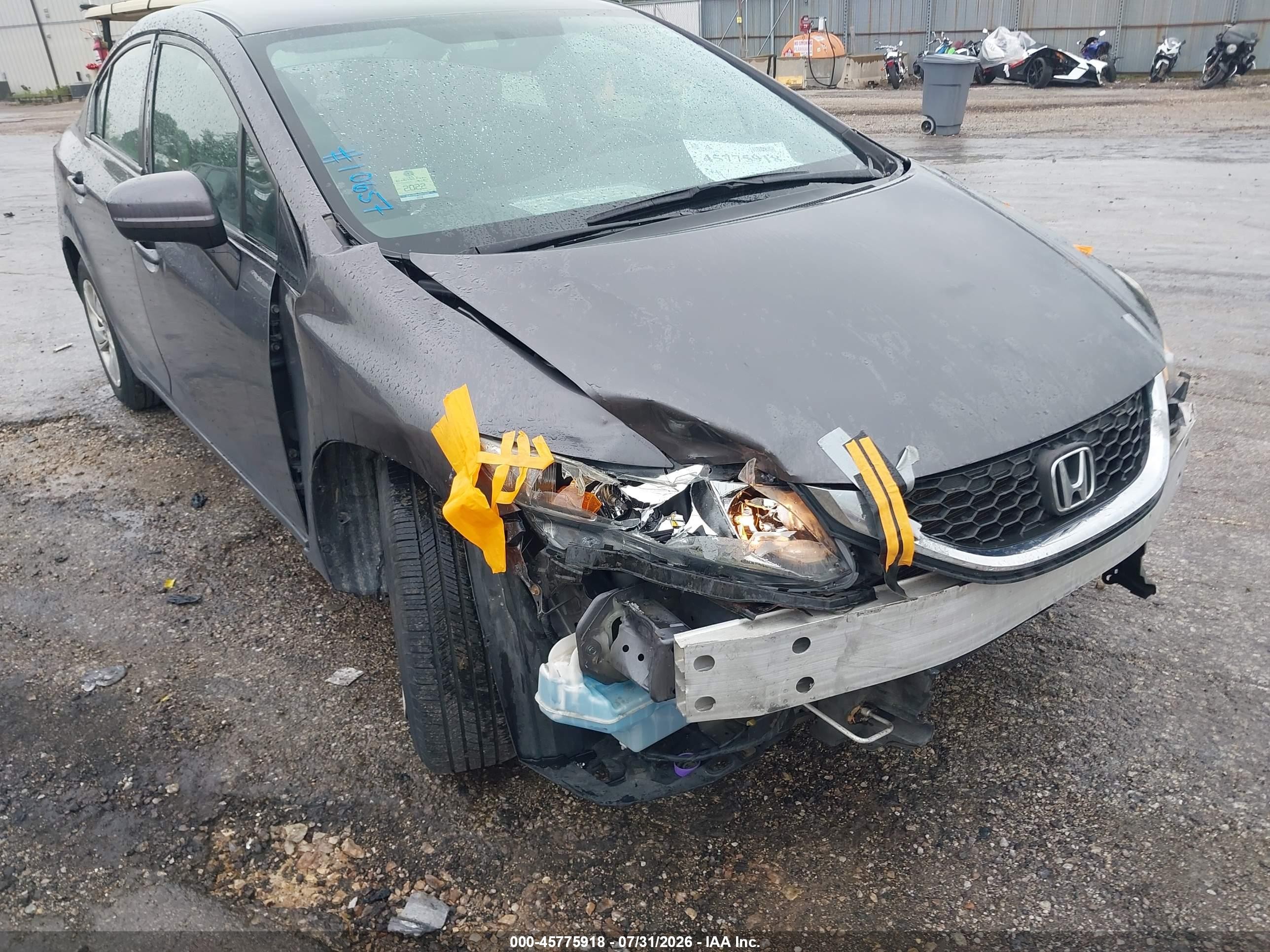 2015 Honda Civic Lx Gray vin: 19XFB2F50FE071394