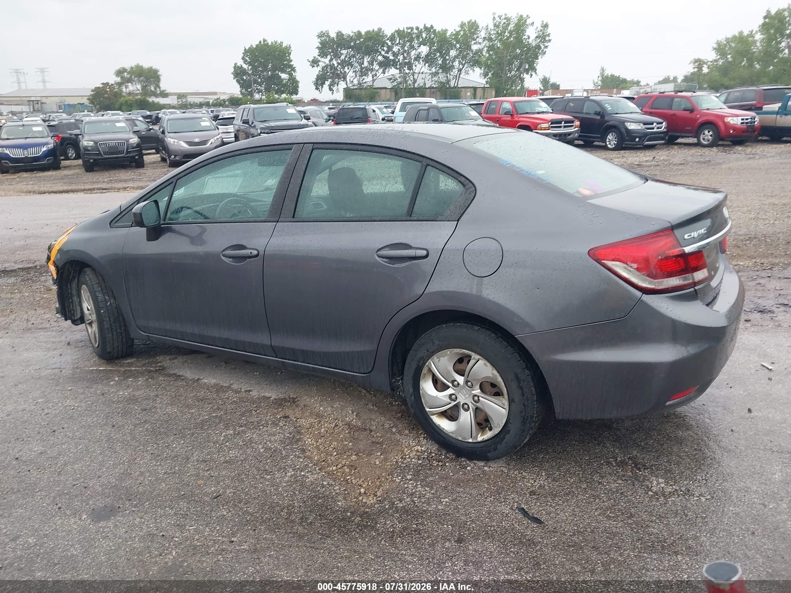2015 Honda Civic Lx Gray vin: 19XFB2F50FE071394