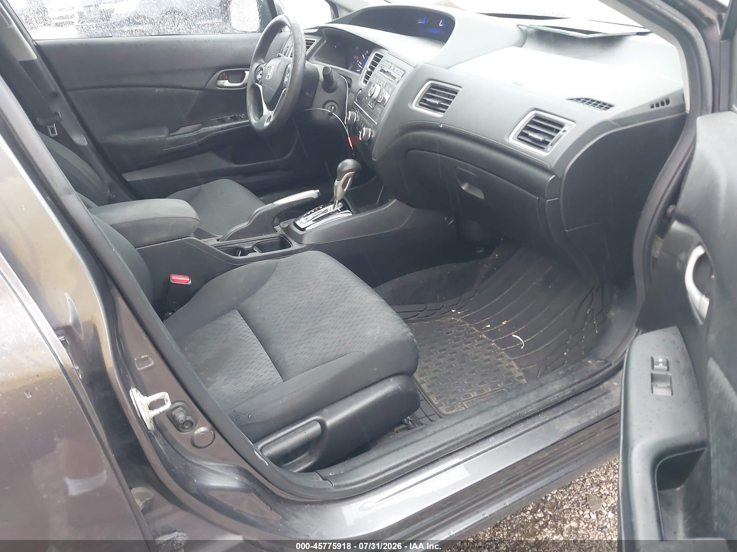 2015 Honda Civic Lx Gray vin: 19XFB2F50FE071394