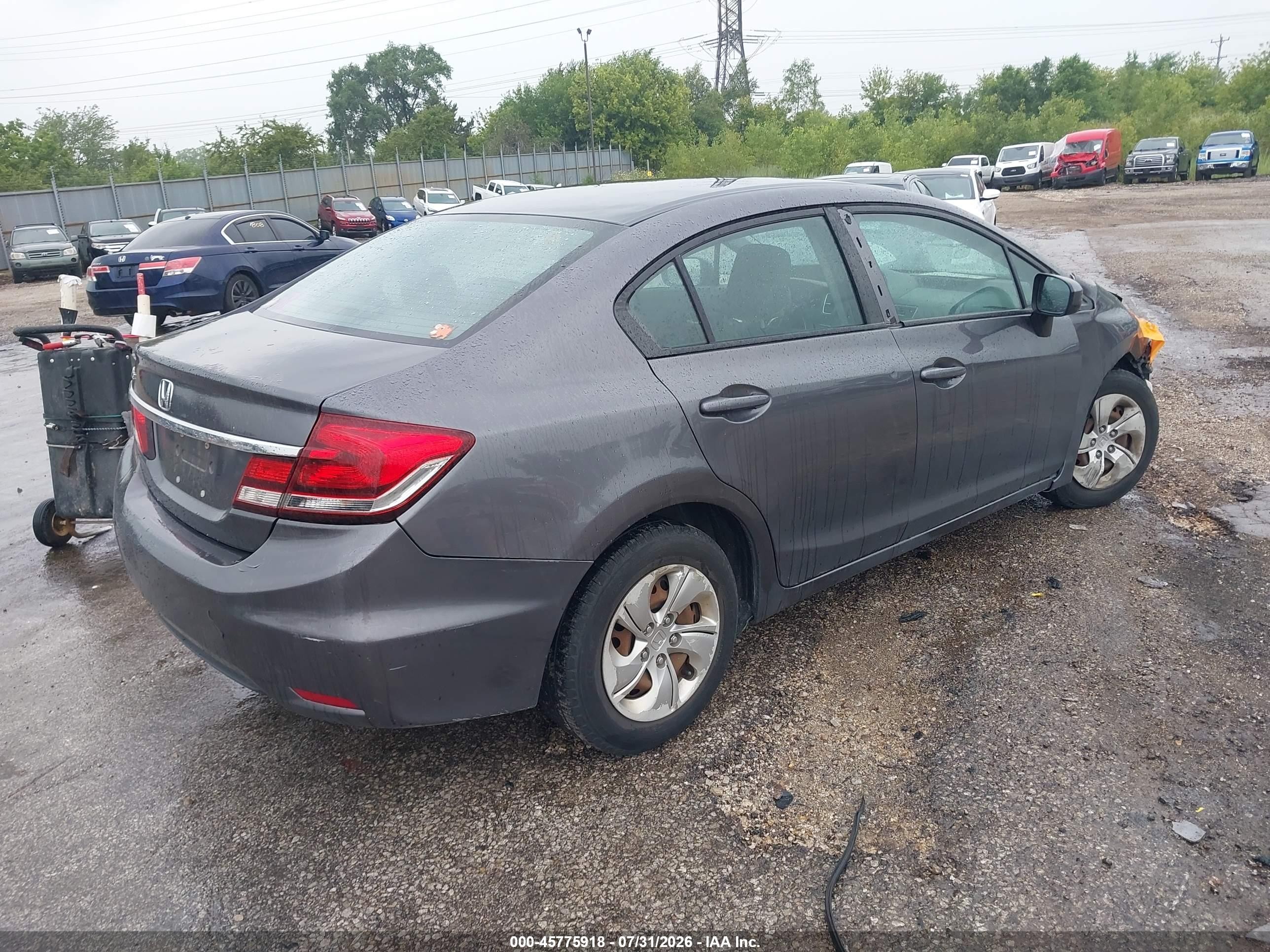 2015 Honda Civic Lx Gray vin: 19XFB2F50FE071394