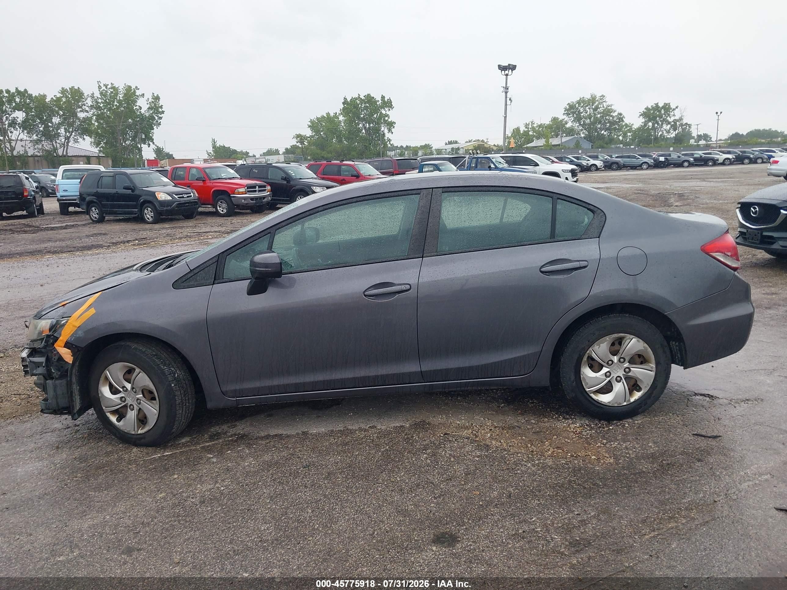 2015 Honda Civic Lx Gray vin: 19XFB2F50FE071394