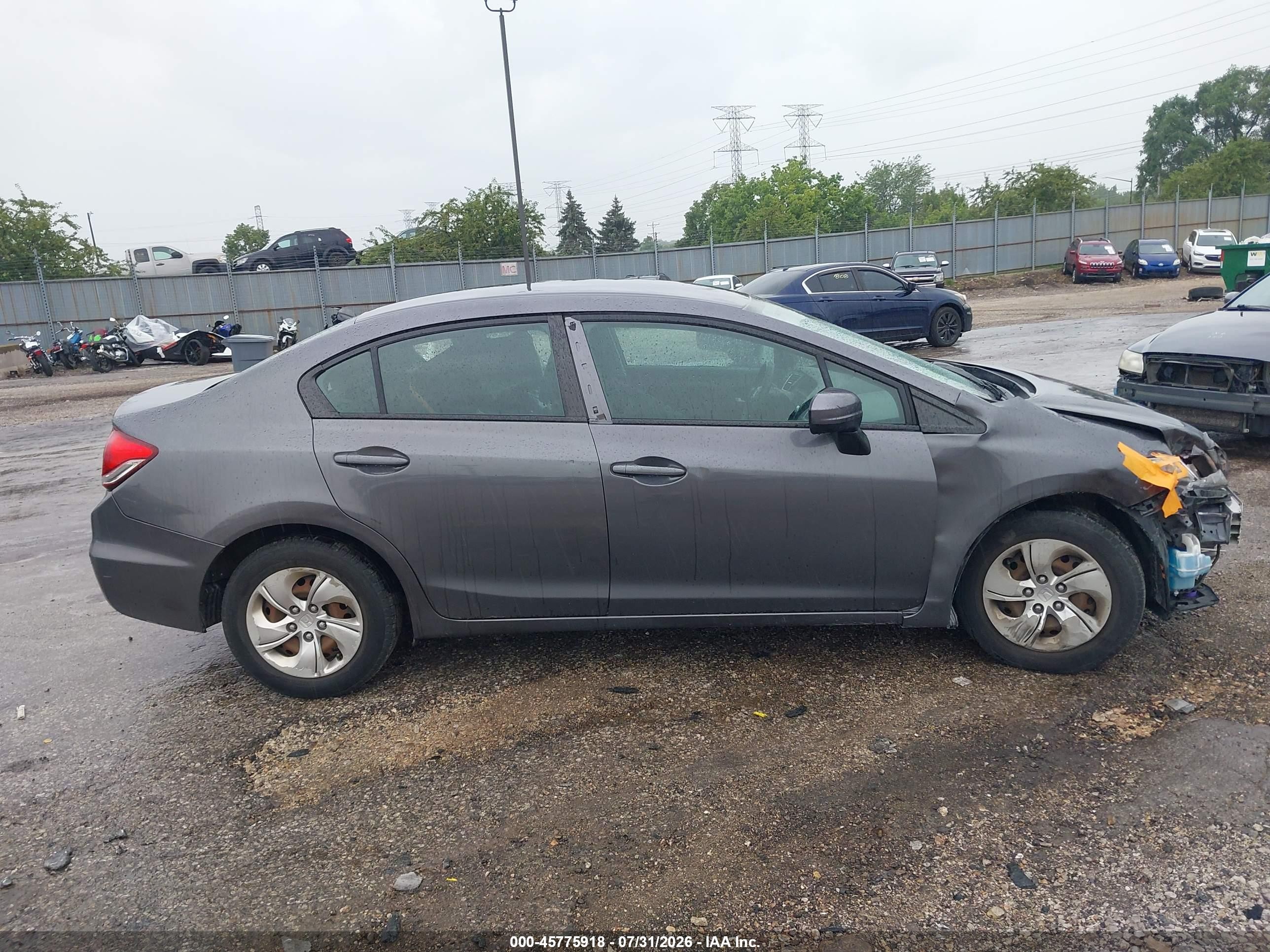 2015 Honda Civic Lx Gray vin: 19XFB2F50FE071394