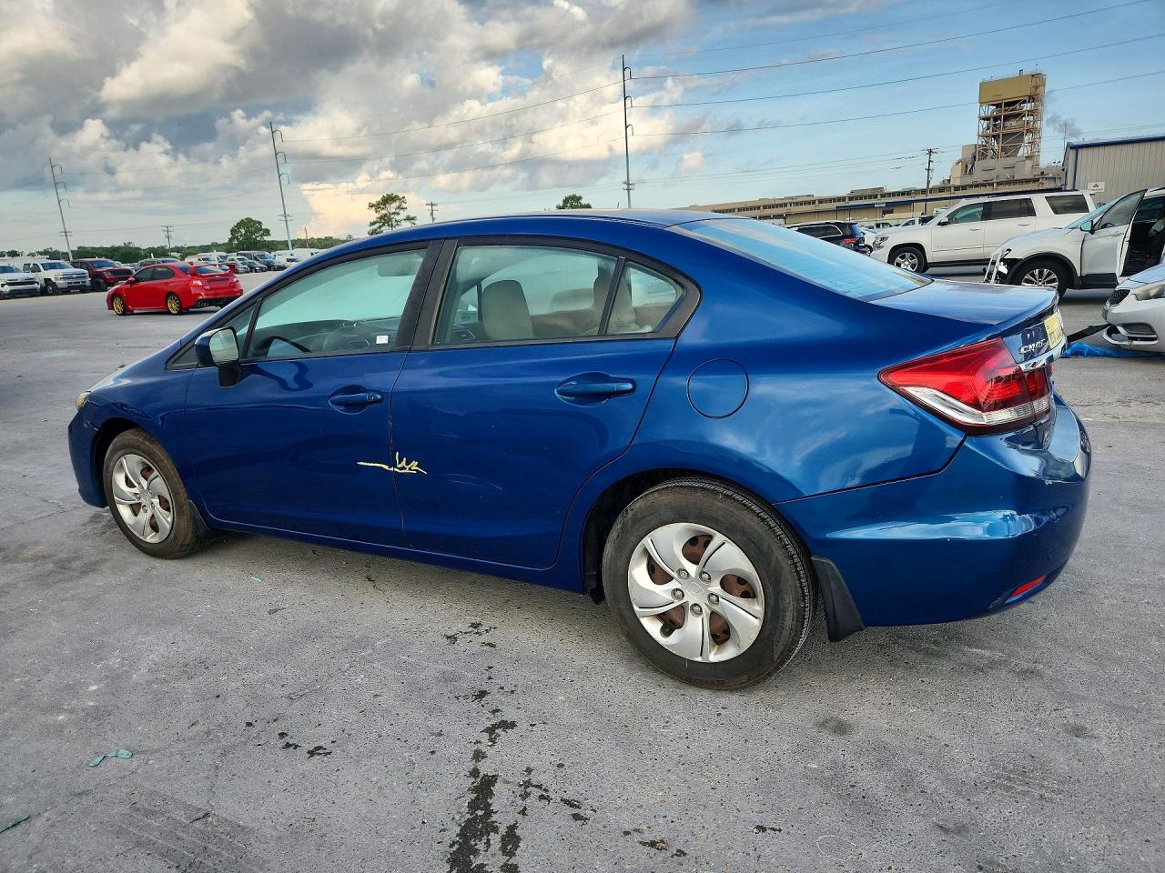 2015 Honda Civic Lx Blue vin: 19XFB2F50FE073212