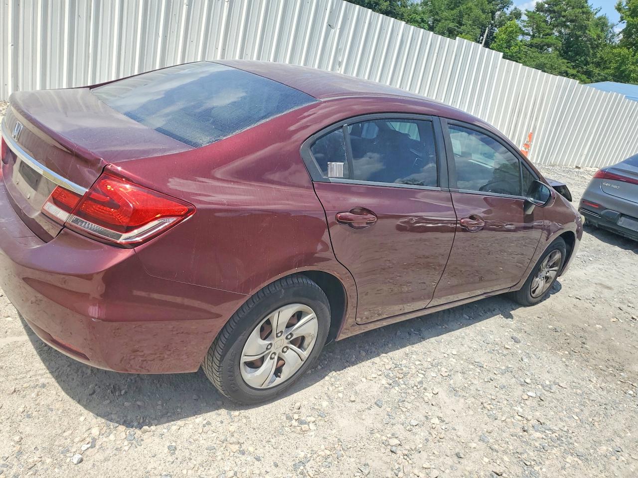 2015 Honda Civic Lx Maroon vin: 19XFB2F50FE074618