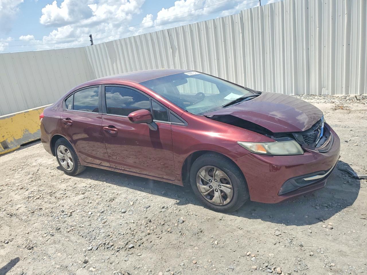 2015 Honda Civic Lx Maroon vin: 19XFB2F50FE074618