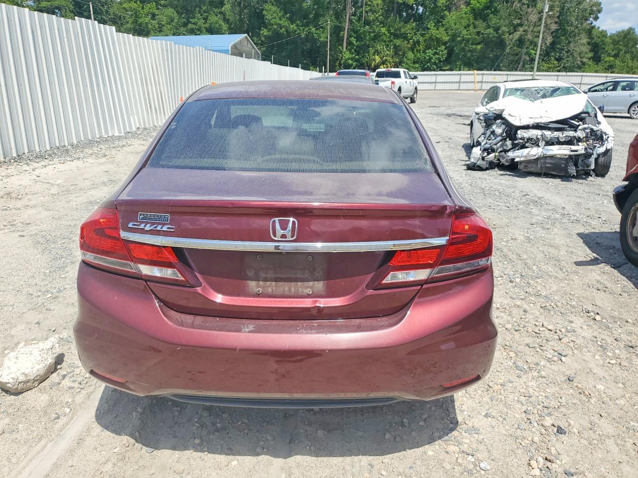 2015 Honda Civic Lx Maroon vin: 19XFB2F50FE074618