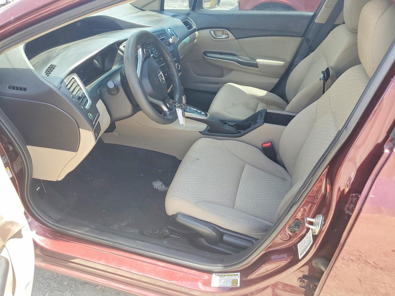 2015 Honda Civic Lx Maroon vin: 19XFB2F50FE074618