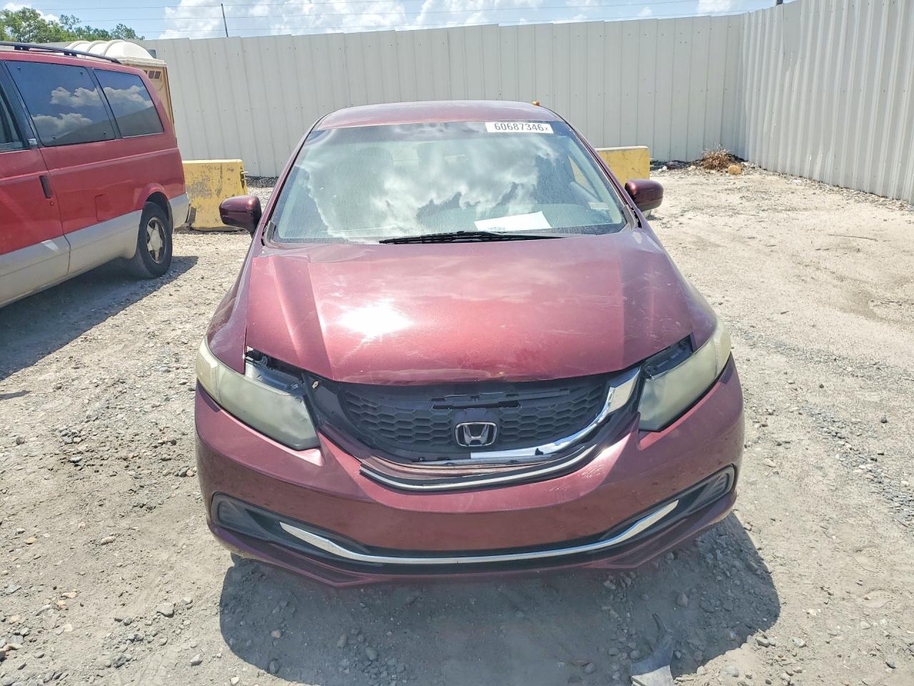 2015 Honda Civic Lx Maroon vin: 19XFB2F50FE074618