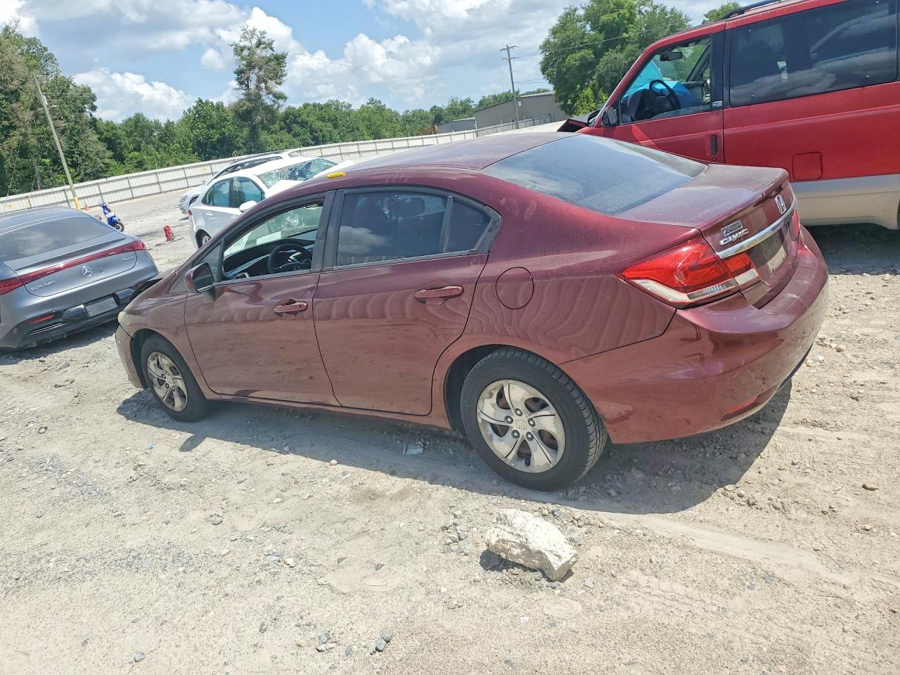 2015 Honda Civic Lx Maroon vin: 19XFB2F50FE074618