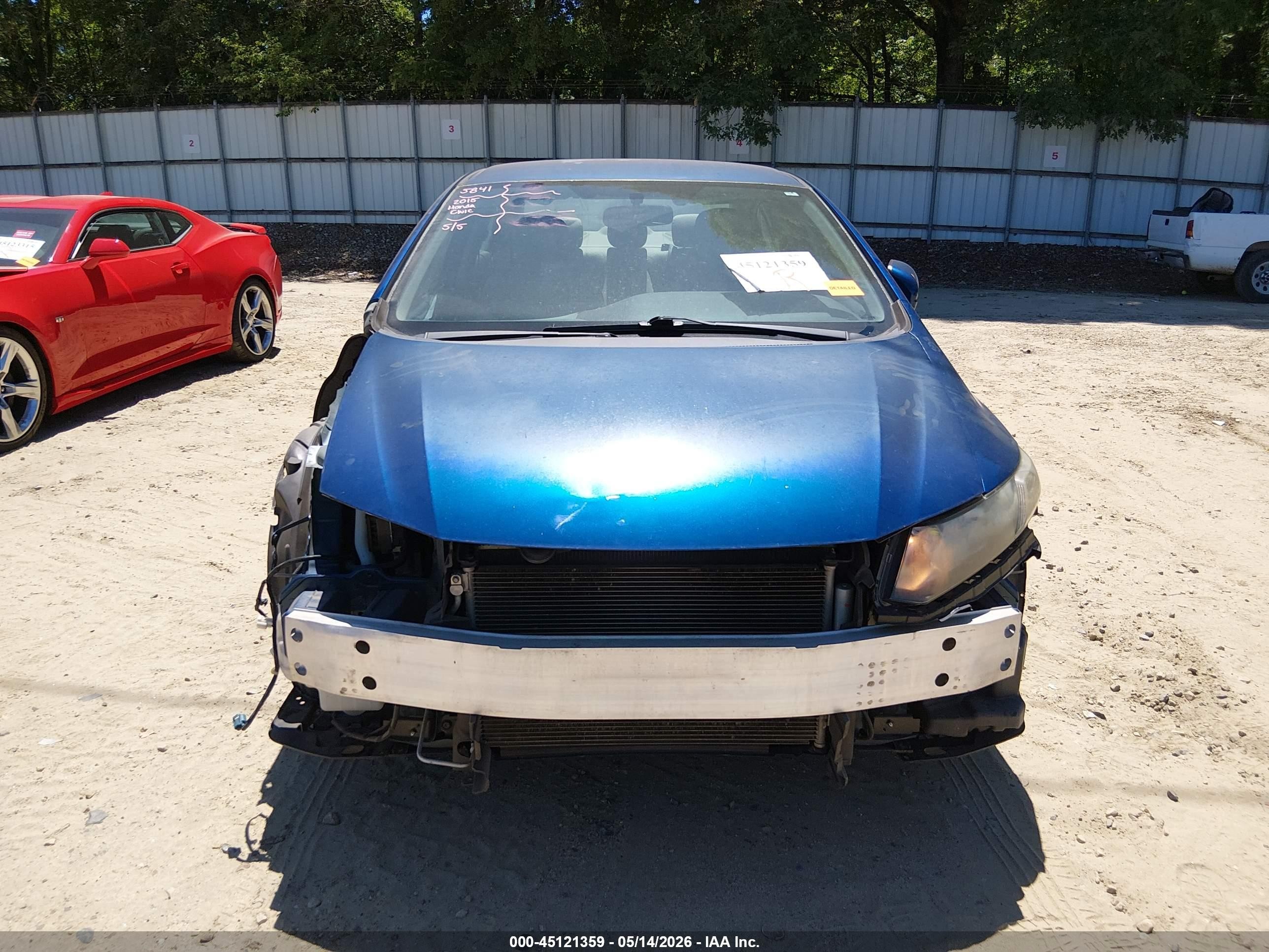 2015 Honda Civic Lx Blue vin: 19XFB2F50FE075218
