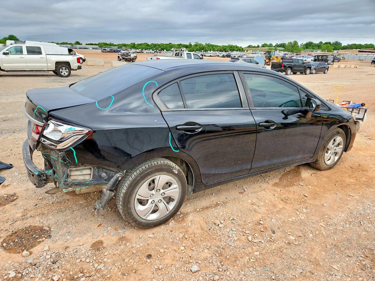 2015 Honda Civic Lx Black vin: 19XFB2F50FE078393