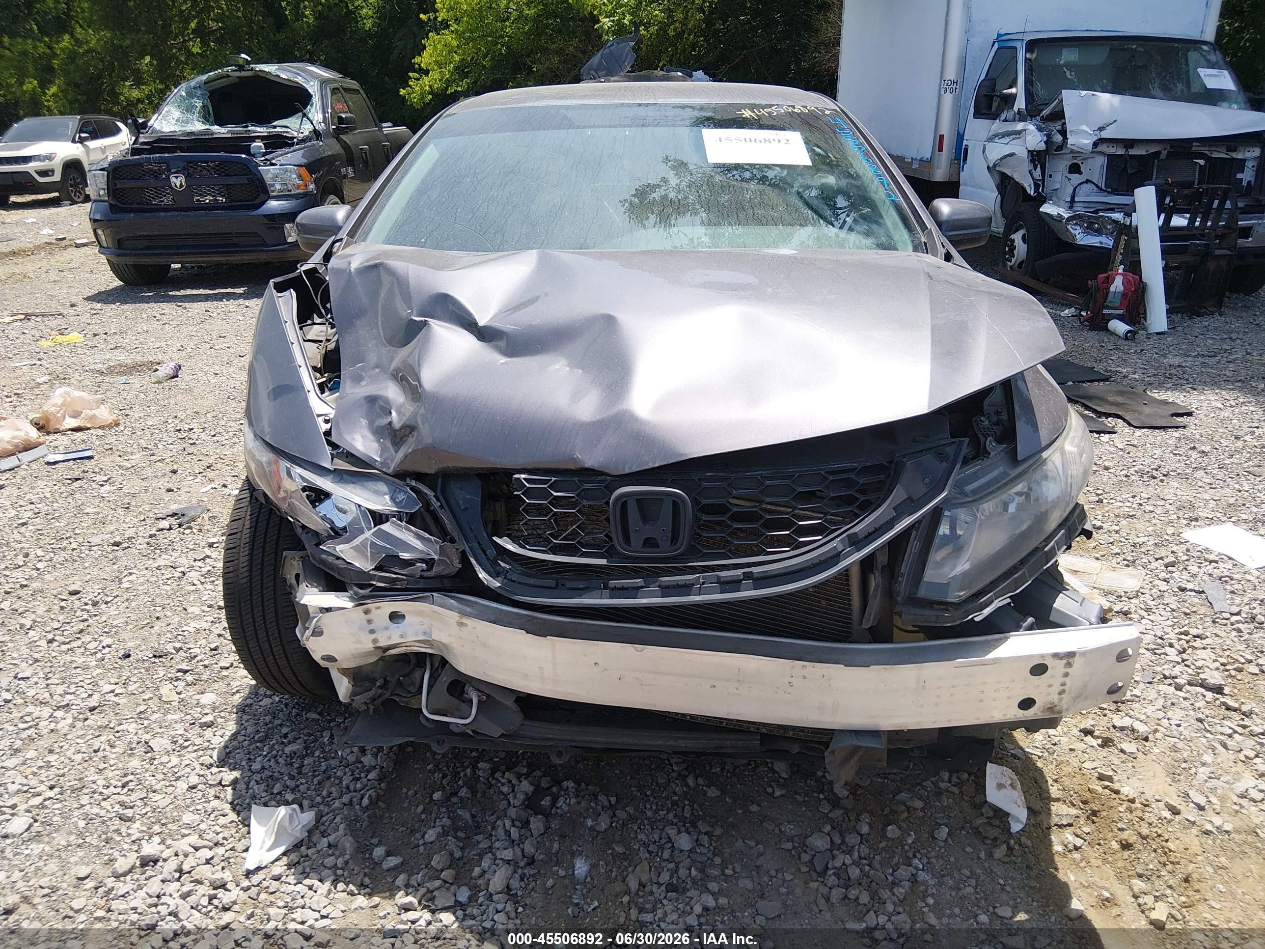 2015 Honda Civic Lx Gray vin: 19XFB2F50FE083996
