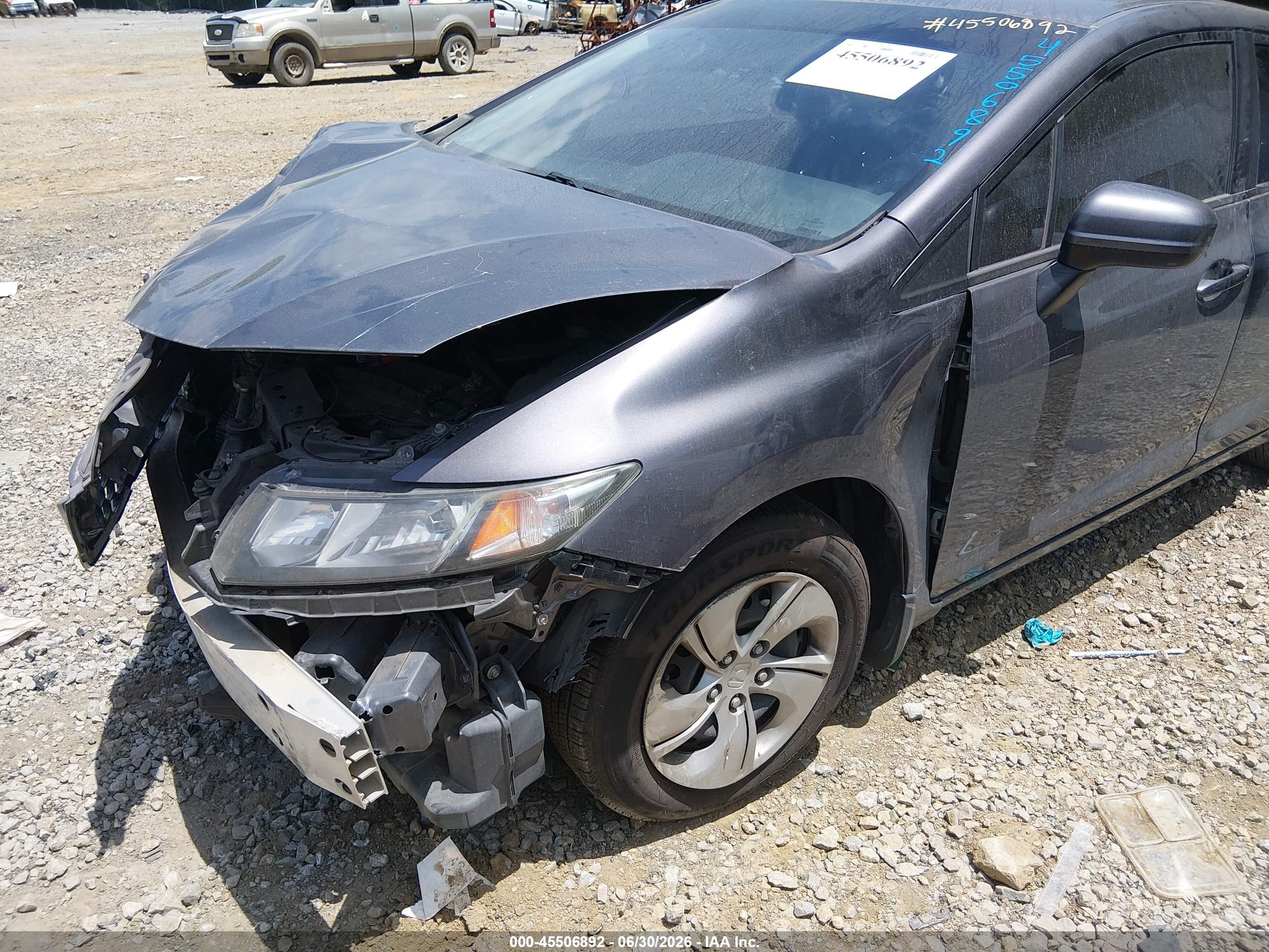 2015 Honda Civic Lx Gray vin: 19XFB2F50FE083996