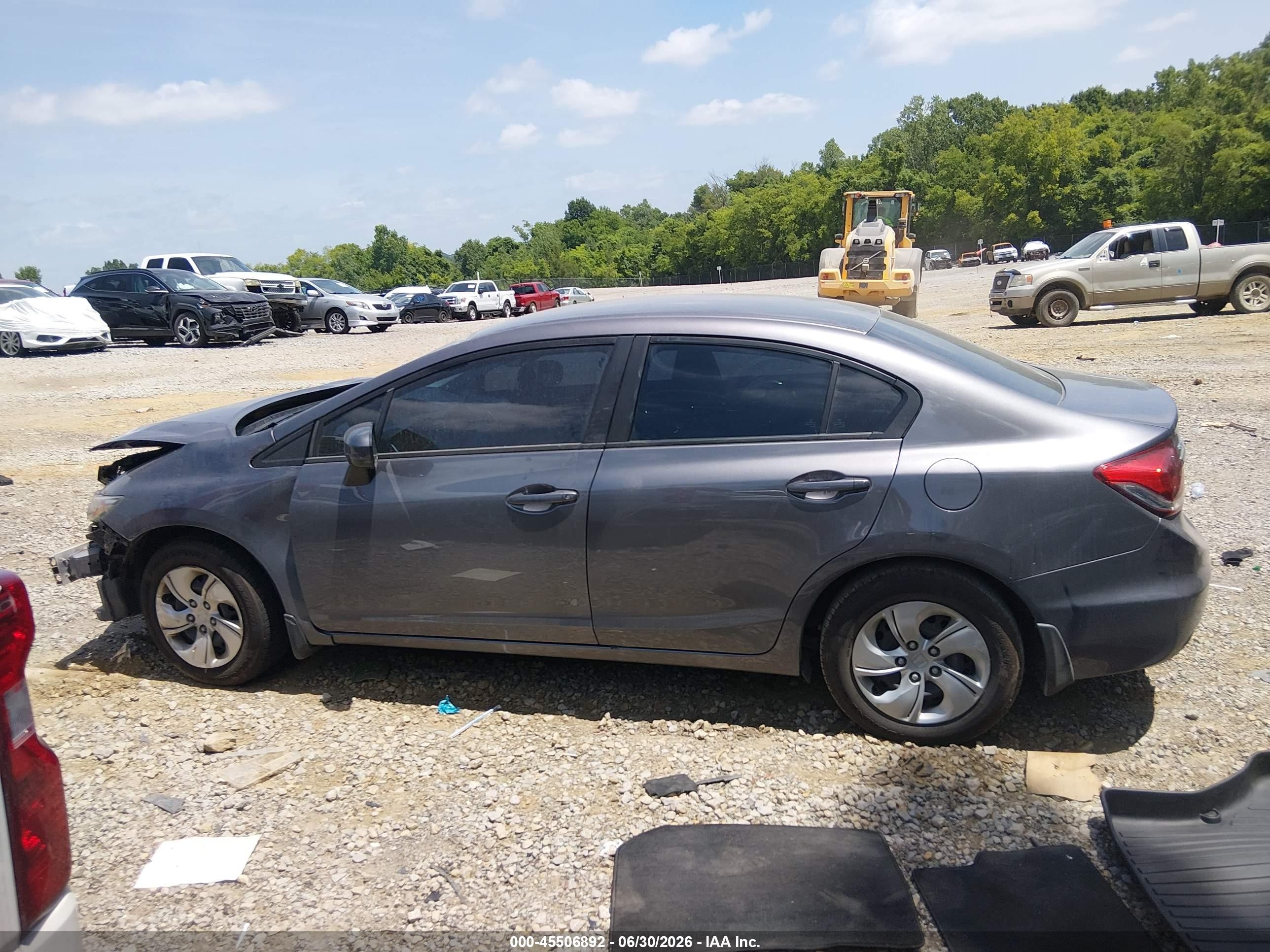 2015 Honda Civic Lx Gray vin: 19XFB2F50FE083996