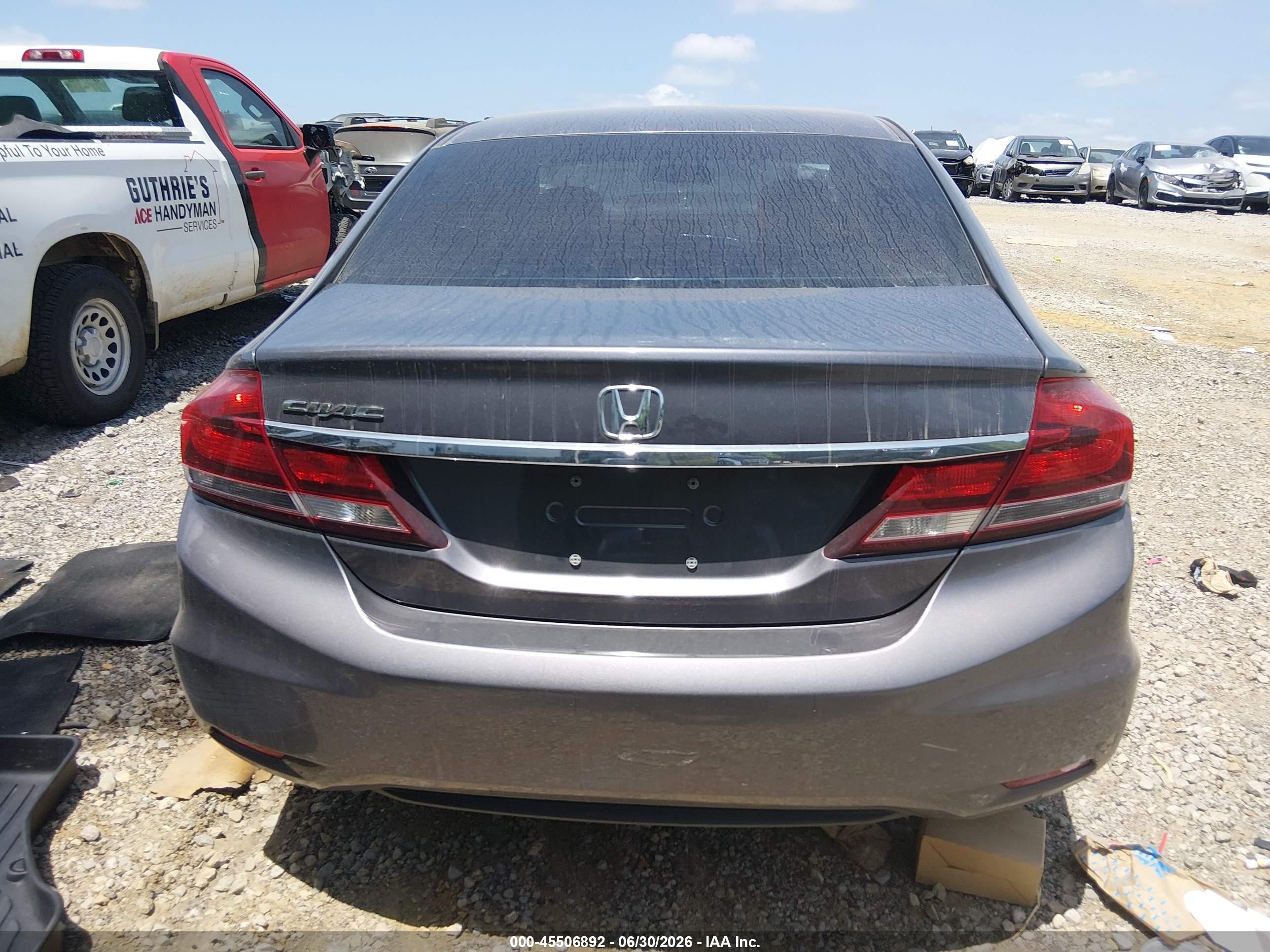 2015 Honda Civic Lx Gray vin: 19XFB2F50FE083996