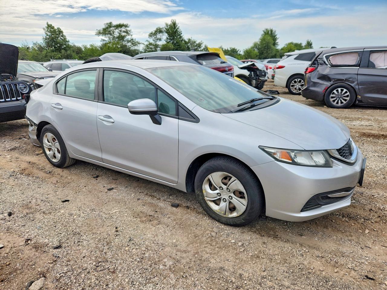 2015 Honda Civic Lx Silver vin: 19XFB2F50FE084310
