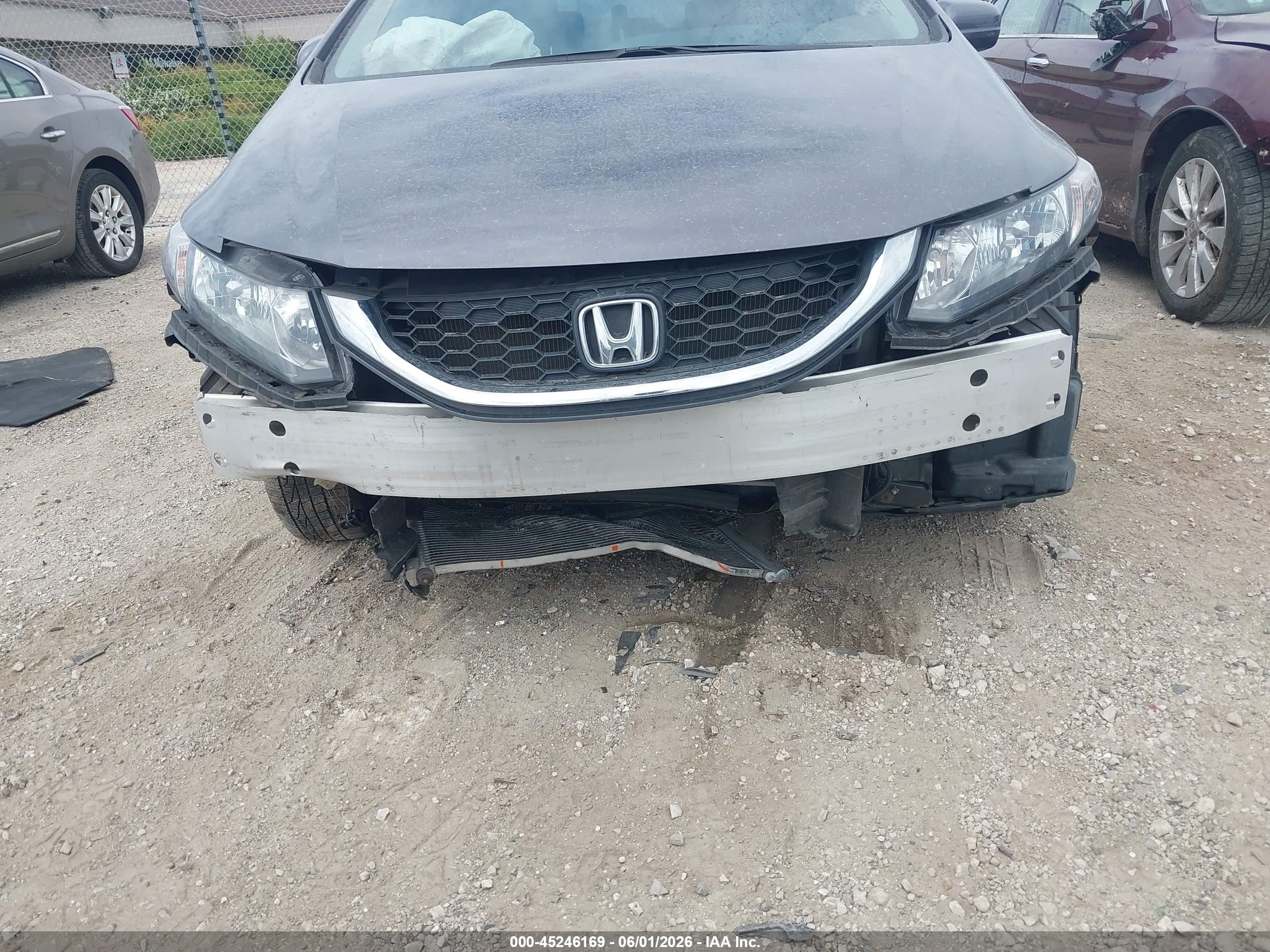 2015 Honda Civic Lx Gray vin: 19XFB2F50FE084839