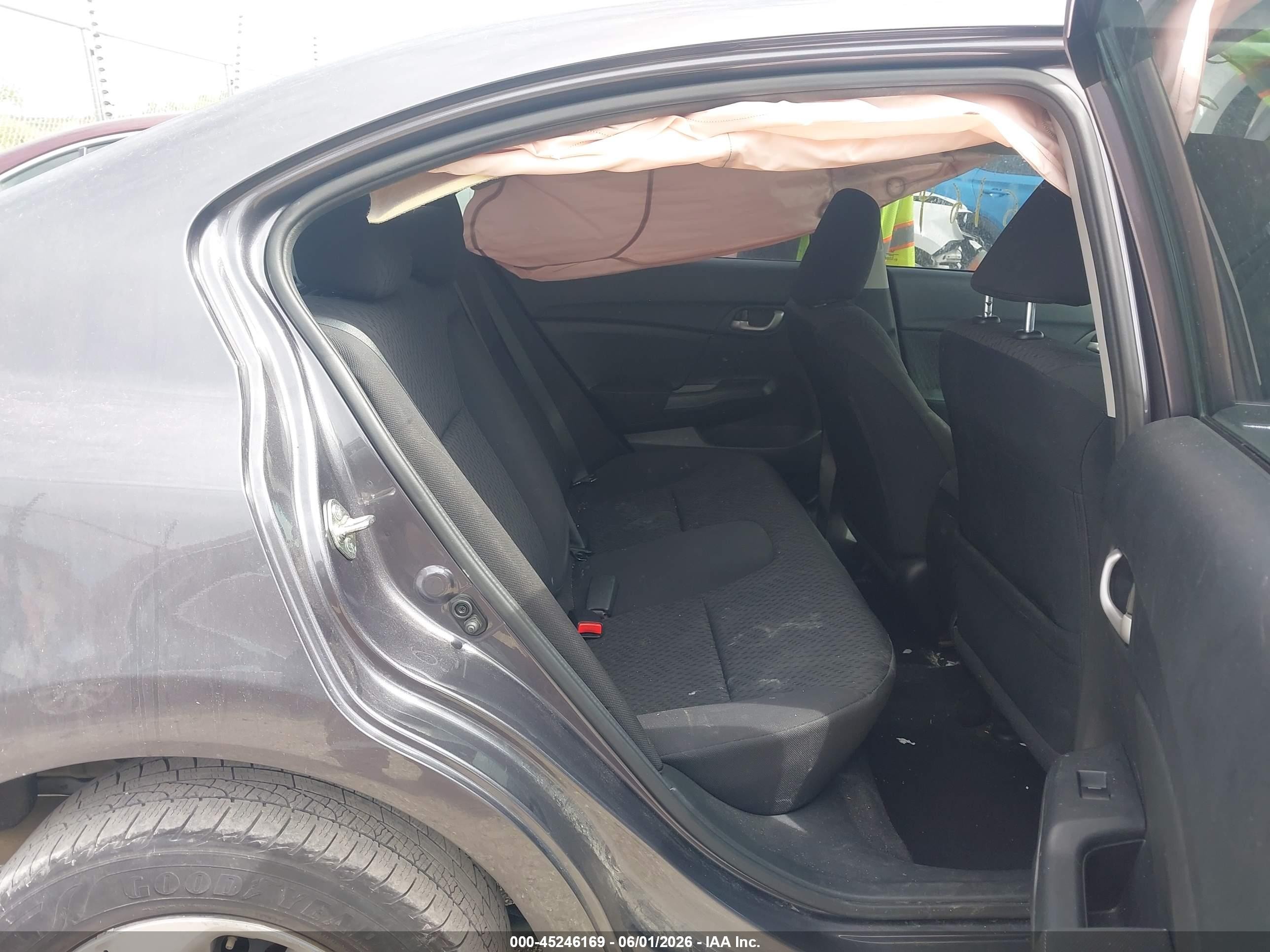 2015 Honda Civic Lx Gray vin: 19XFB2F50FE084839