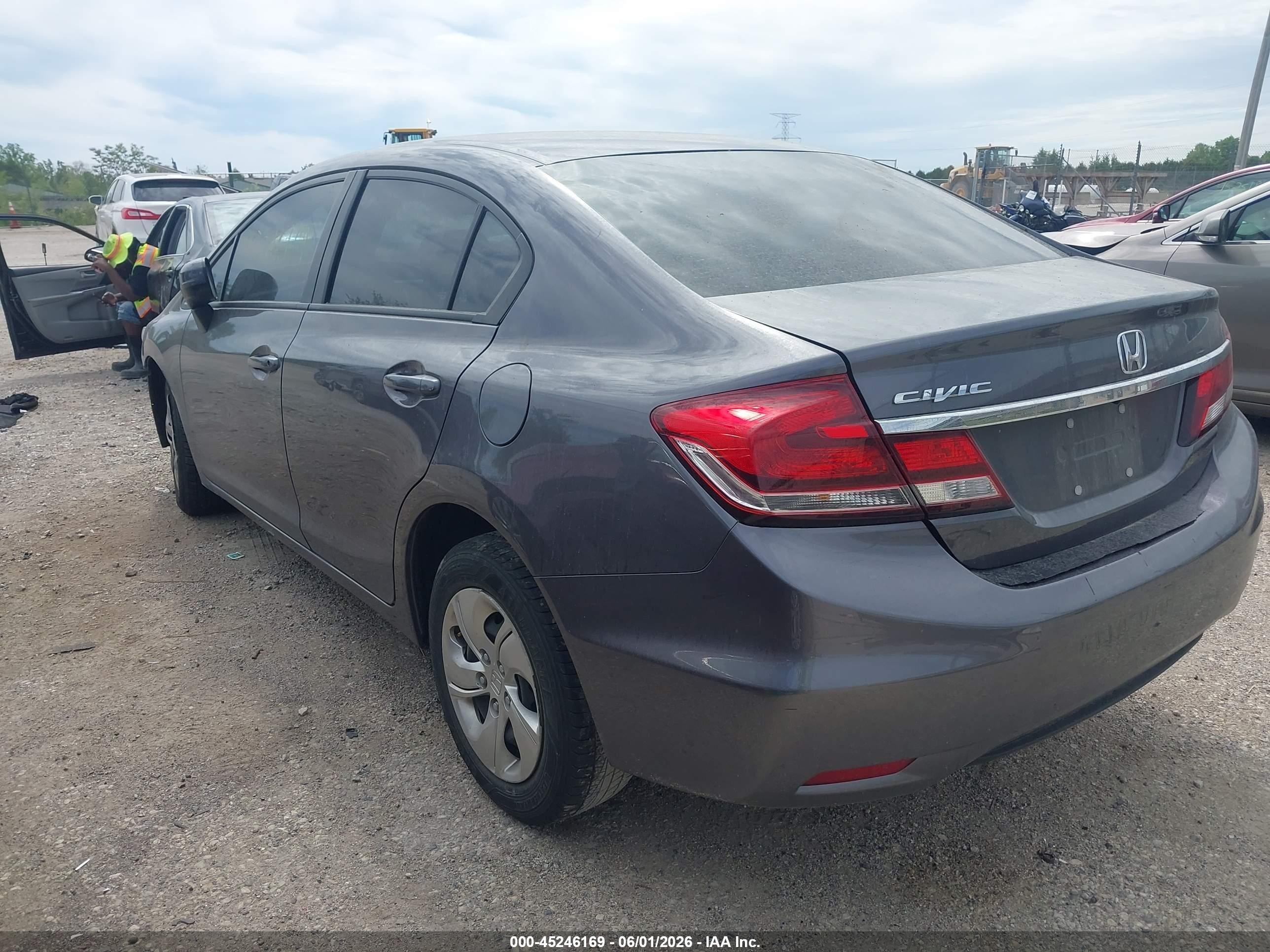 2015 Honda Civic Lx Gray vin: 19XFB2F50FE084839
