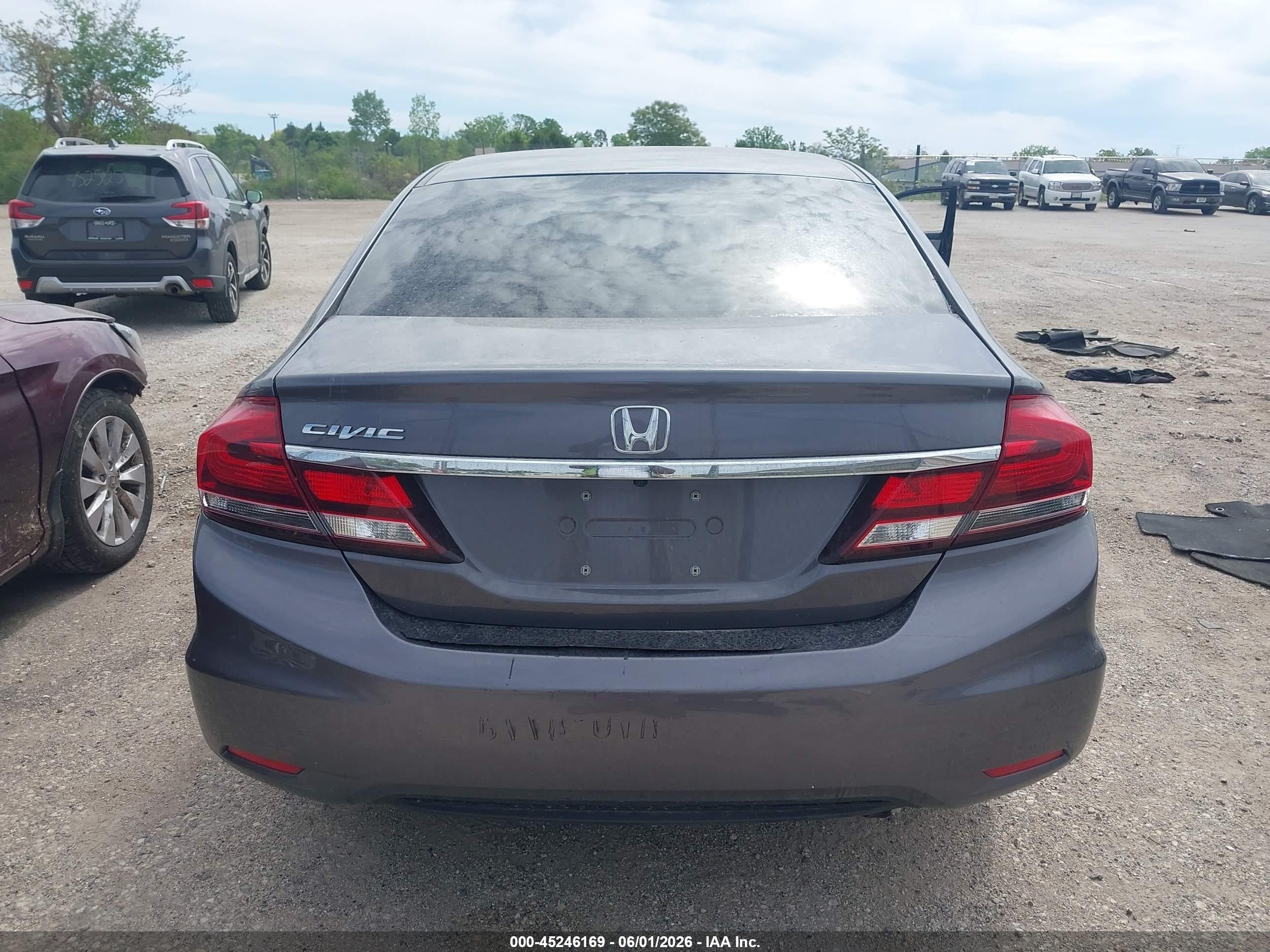 2015 Honda Civic Lx Gray vin: 19XFB2F50FE084839