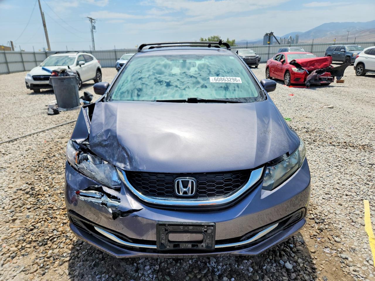 2015 Honda Civic Lx Gray vin: 19XFB2F50FE091418