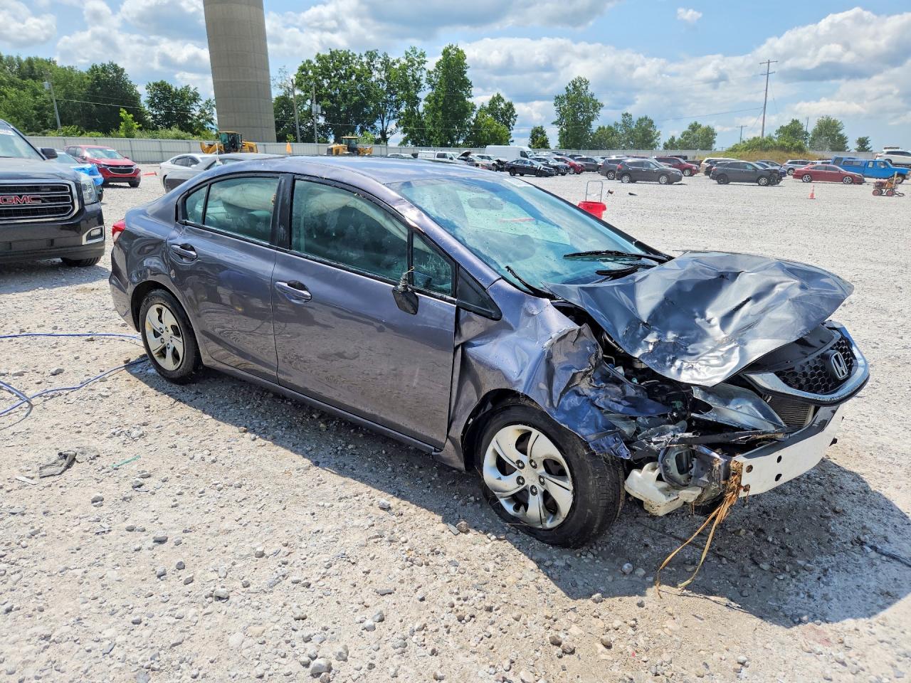 2015 Honda Civic Lx Gray vin: 19XFB2F50FE092181