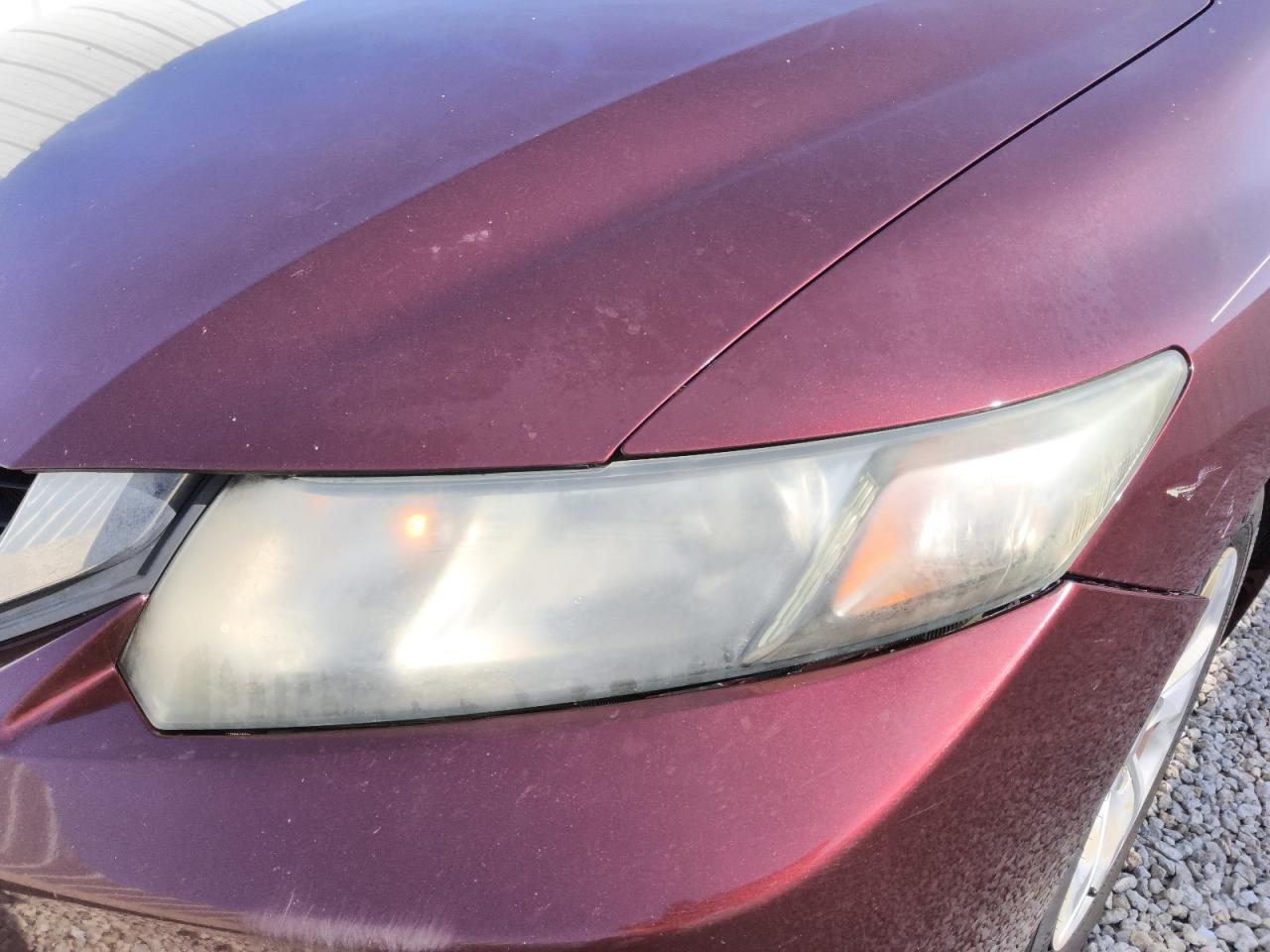 2015 Honda Civic Lx Burgundy vin: 19XFB2F50FE093539 Damage: Left Head Lamp, Faded, Repair Required