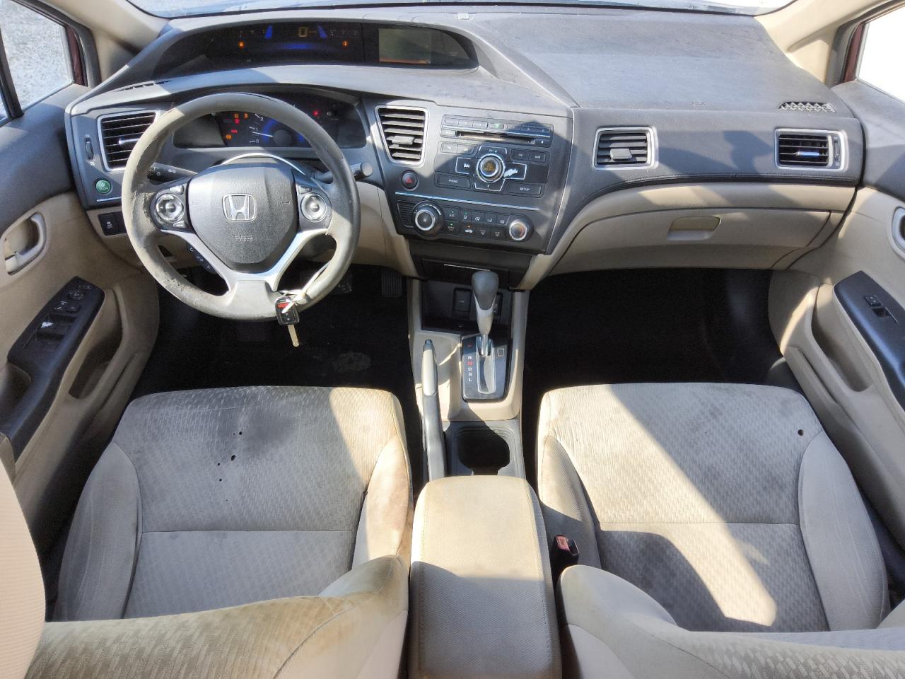 2015 Honda Civic Lx Burgundy vin: 19XFB2F50FE093539 Damage: Steering Wheel, Worn, Replacement Required