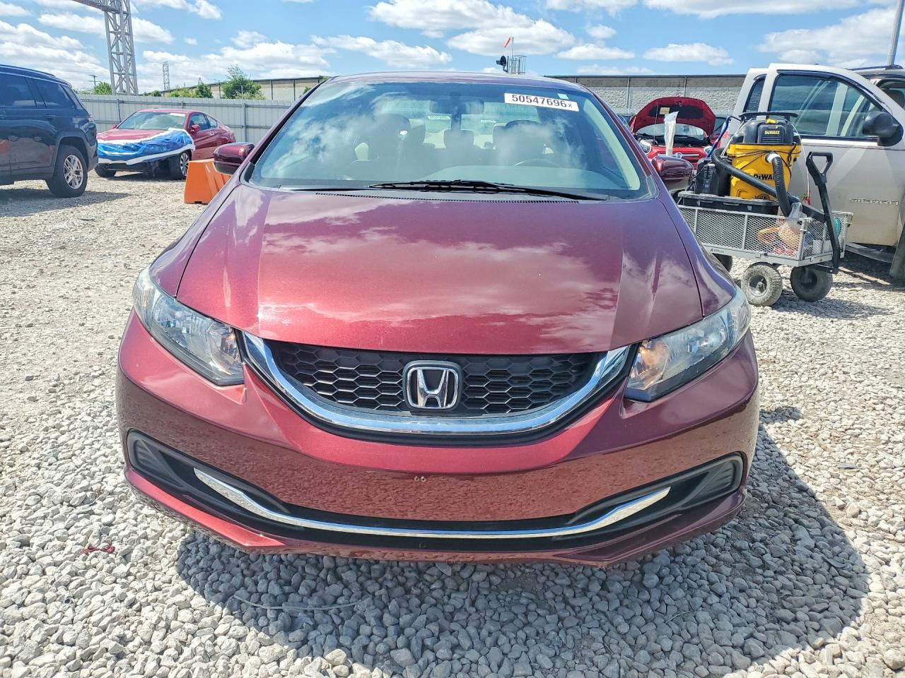 2015 Honda Civic Lx Burgundy vin: 19XFB2F50FE101543