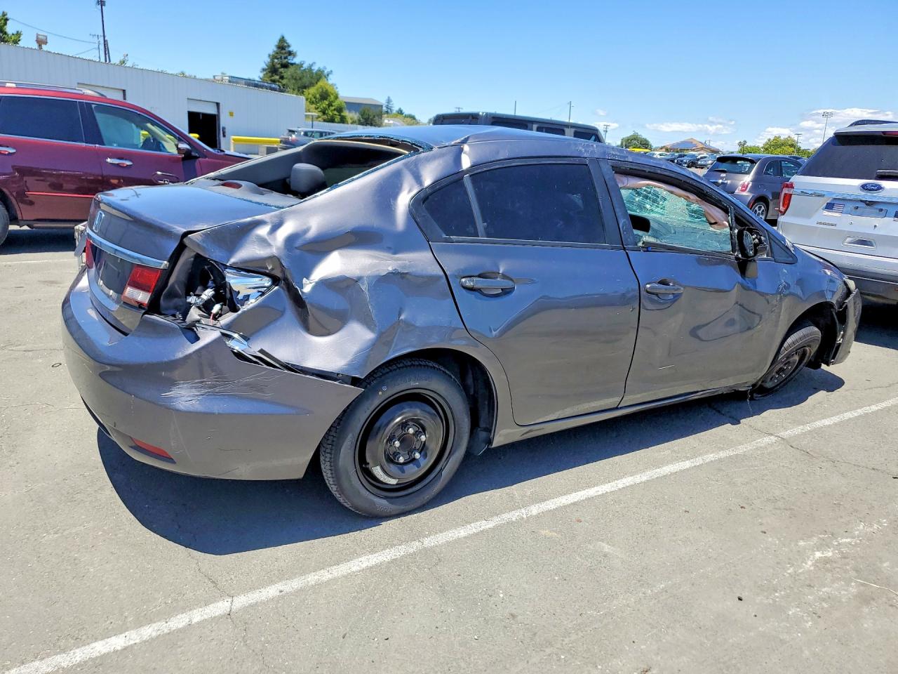 2015 Honda Civic Lx Серый vin: 19XFB2F50FE204851
